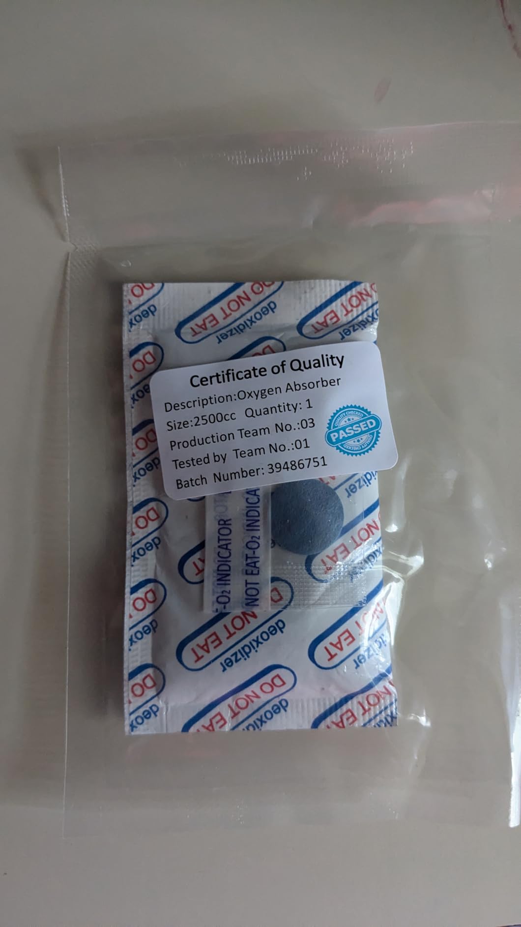 Wallaby 500cc Oxygen Absorbers for Mylar Food Storage, Max Absorbing customer photo 2