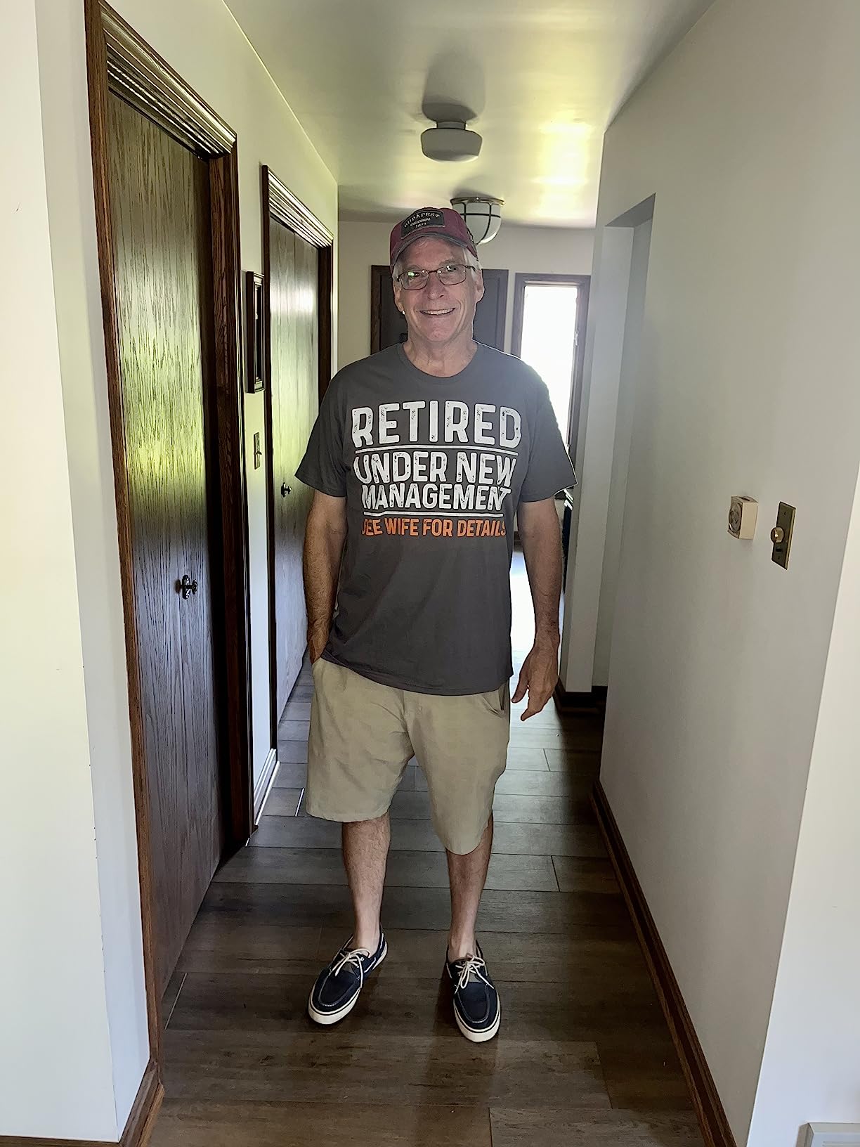 Funny Retirement Party Men's T-Shirt - Dad Humor, Classic Fit, Short Sleeve - Black customer photo 1