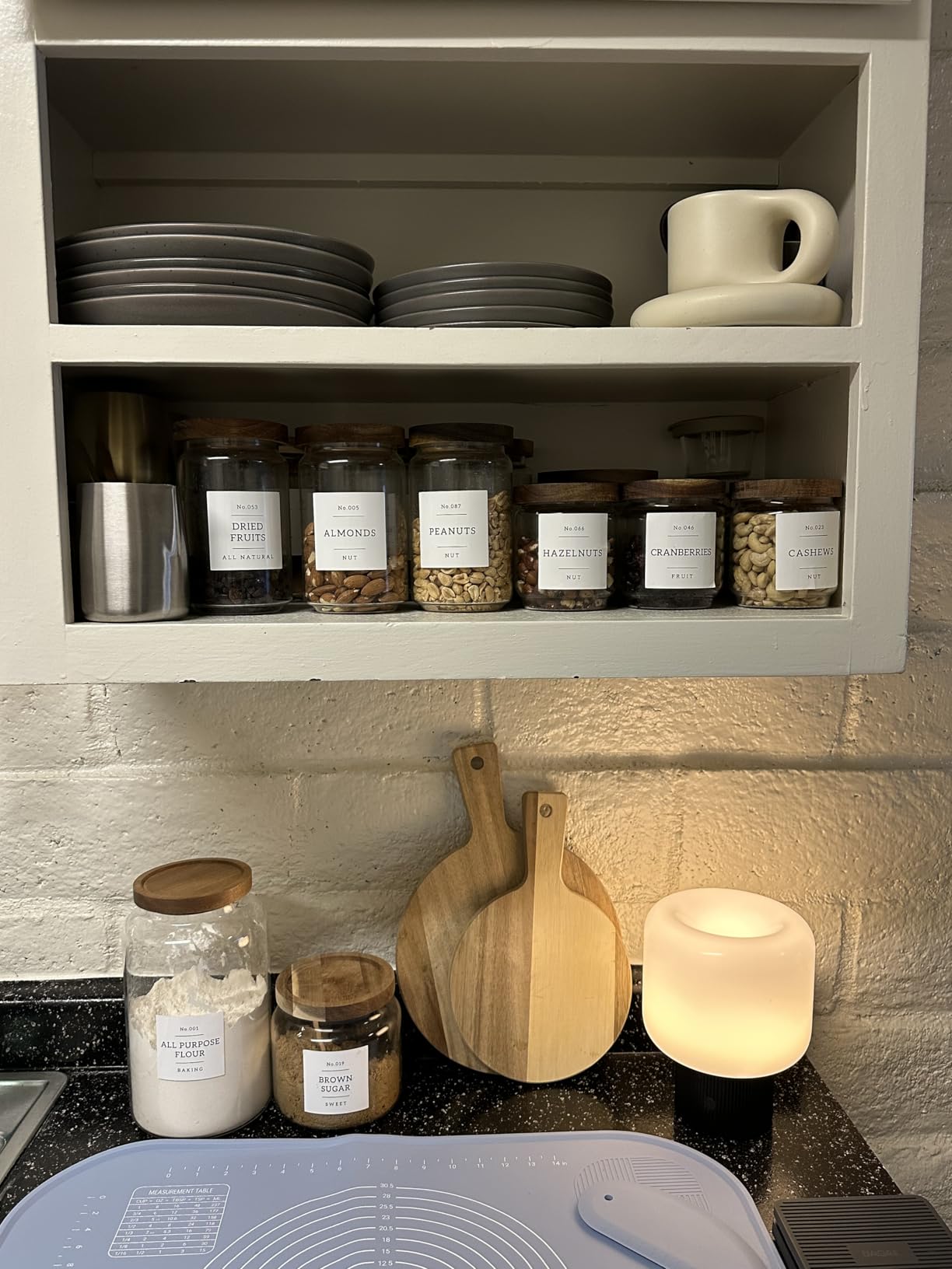 15 OZ Glass Jars with Airtight Acacia Wood Lids, 4 PCS | Kitchen Storage Container, High Borosilicate Glass Canisters for Tea, Sugar, Coffee Beans customer photo 2