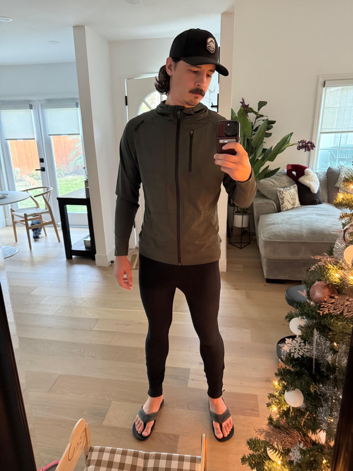 BROKIG Mens Windbreak Running Jacket Zip Up Hoodie customer photo 1