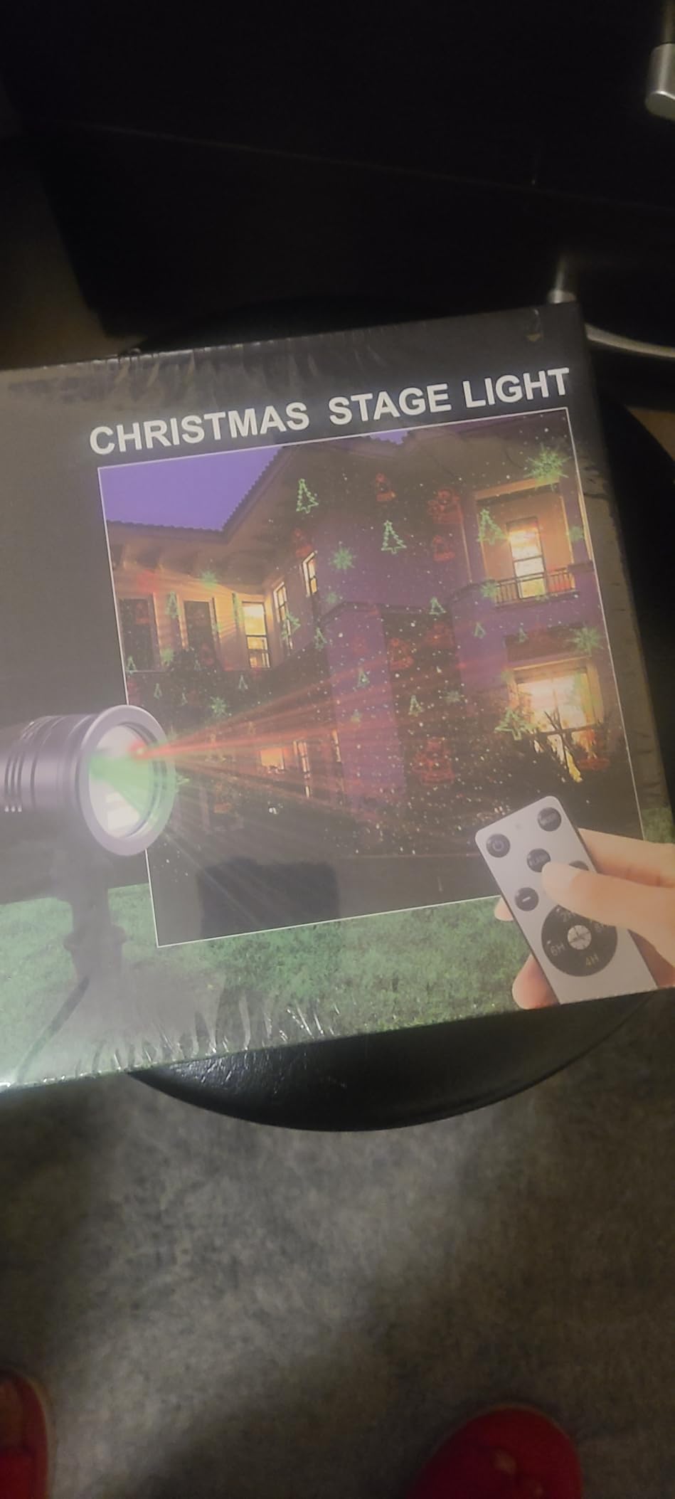 Laser Christmas Projector Lights Outdoor: Waterproof Outdoor Christmas Decorations Laser Light, Projection Christmas Lights for Outside with 5 Patterns, Xmas Spotlight for Yard Garden Holiday Party customer photo 2