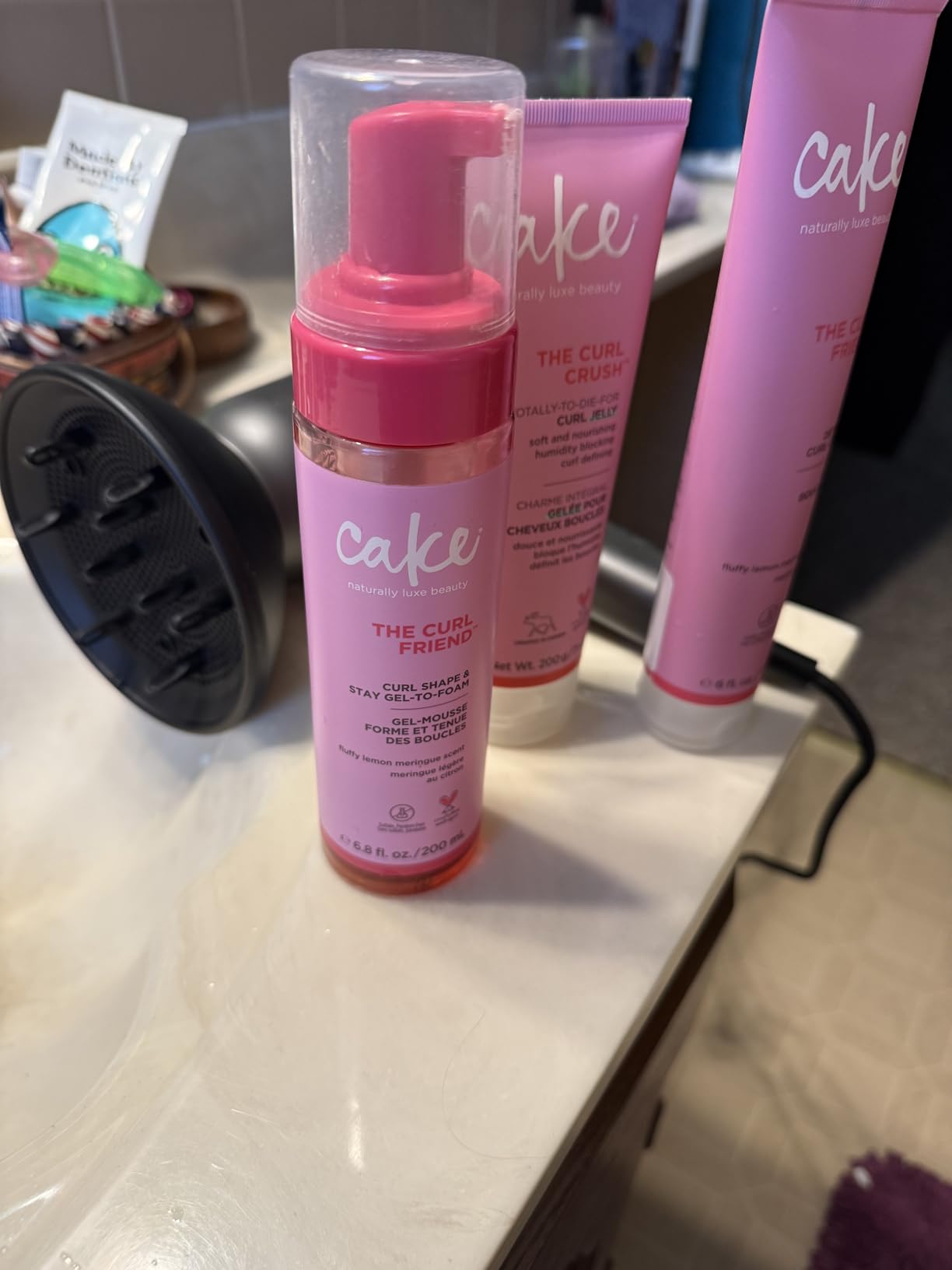 Cake Beauty Curl Friend Curl Defining Shampoo, Conditioner & Cream Set - Avocado & Argan Oil Curly Hair Products - Anti-Frizz, Cruelty Free & Vegan Gift Set customer photo 2