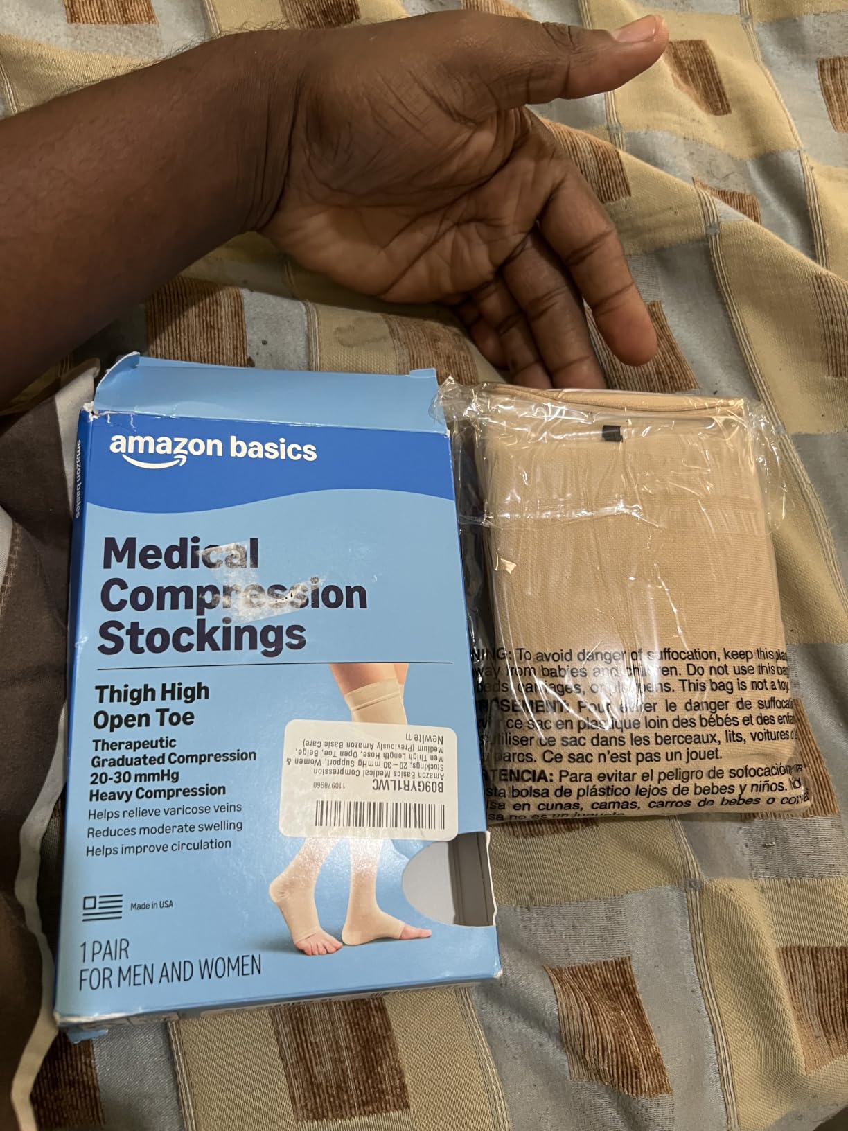 Amazon Basics Medical Compression Stockings, Women & Men customer photo 1