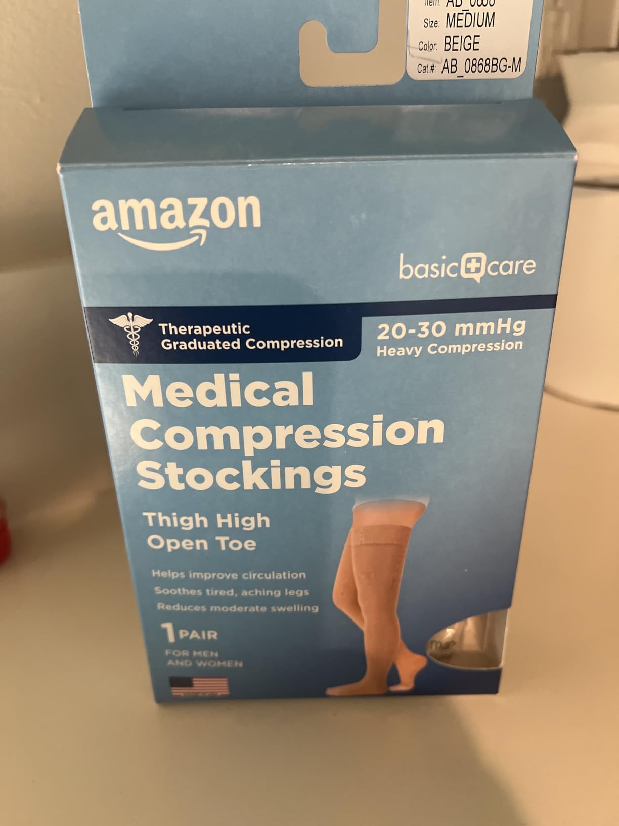 Amazon Basics Medical Compression Stockings, Women & Men customer photo 2