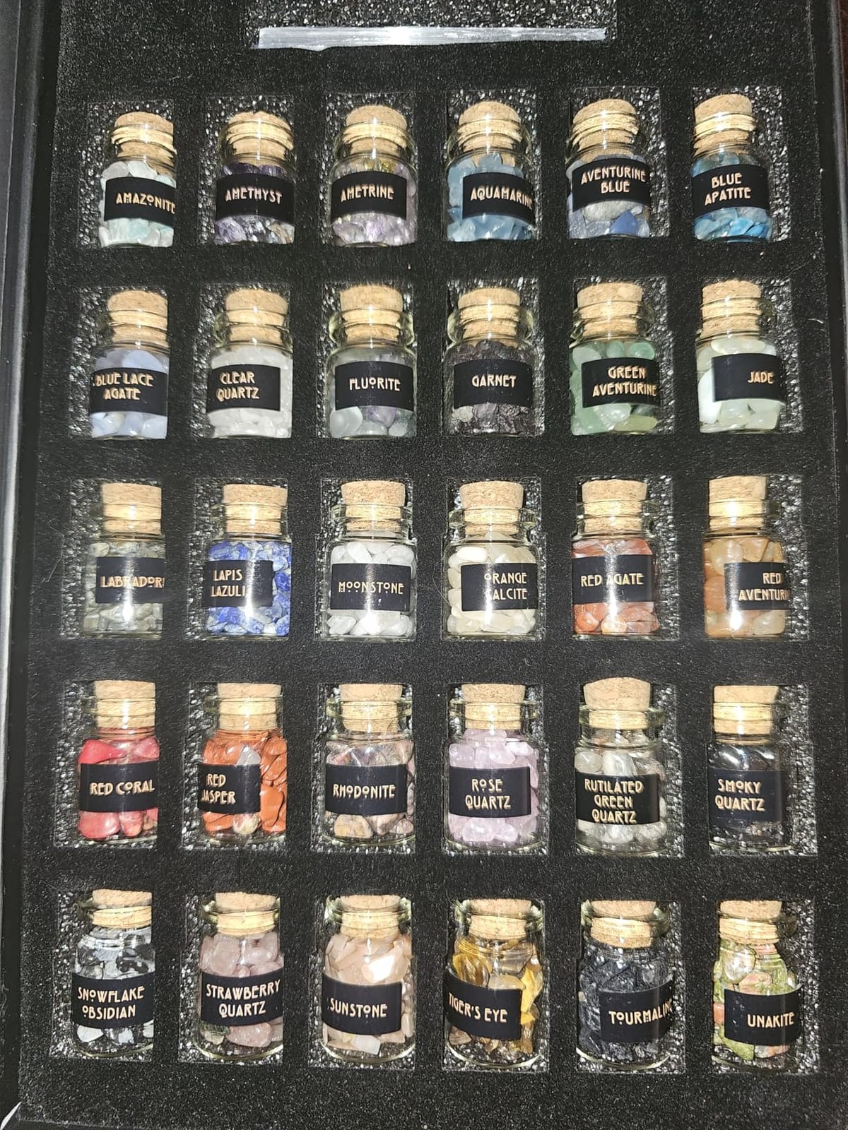 Healing Crystals in Spell Jars 30 PCS - Real Witchcraft Mini Gemstones | Natural Crystals and Stones for Witchcraft & Decor - with Selenite Stick - Spiritual Gifts - Wiccan Supplies & Tools customer photo 1