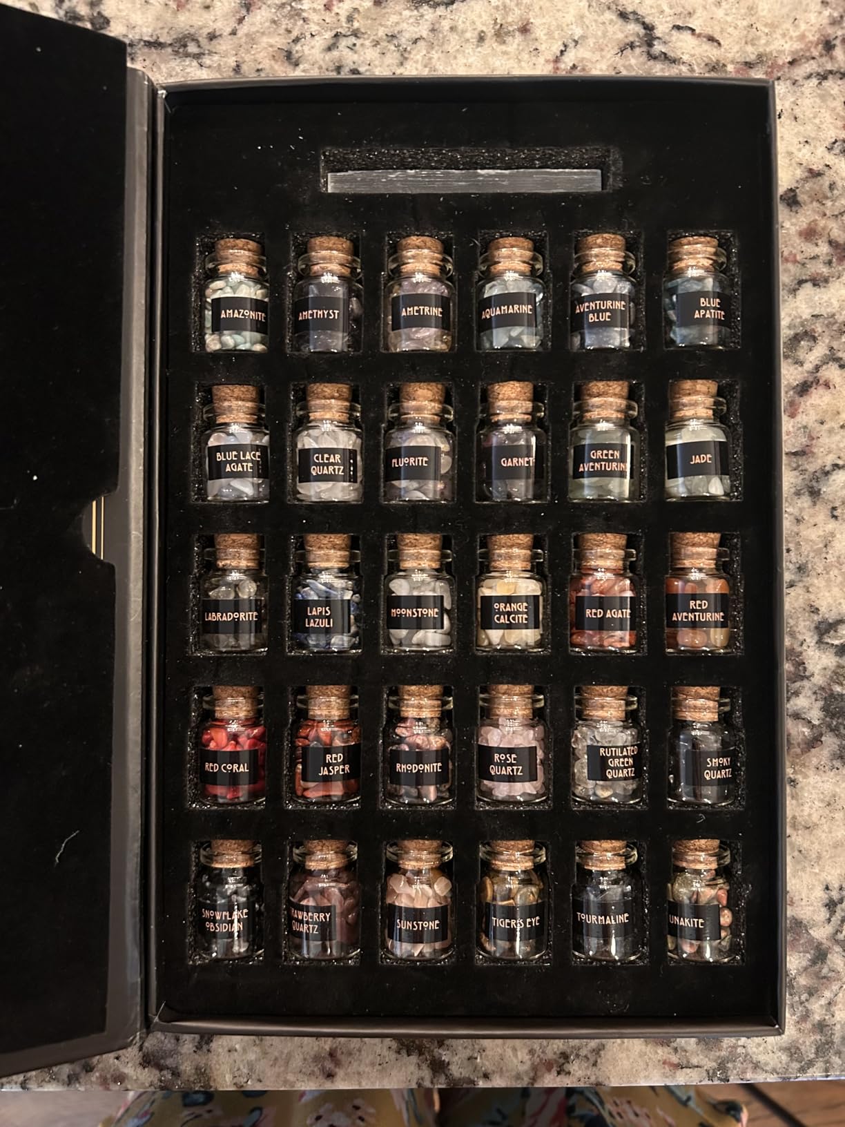 Healing Crystals in Spell Jars 30 PCS - Real Witchcraft Mini Gemstones | Natural Crystals and Stones for Witchcraft & Decor - with Selenite Stick - Spiritual Gifts - Wiccan Supplies & Tools customer photo 2
