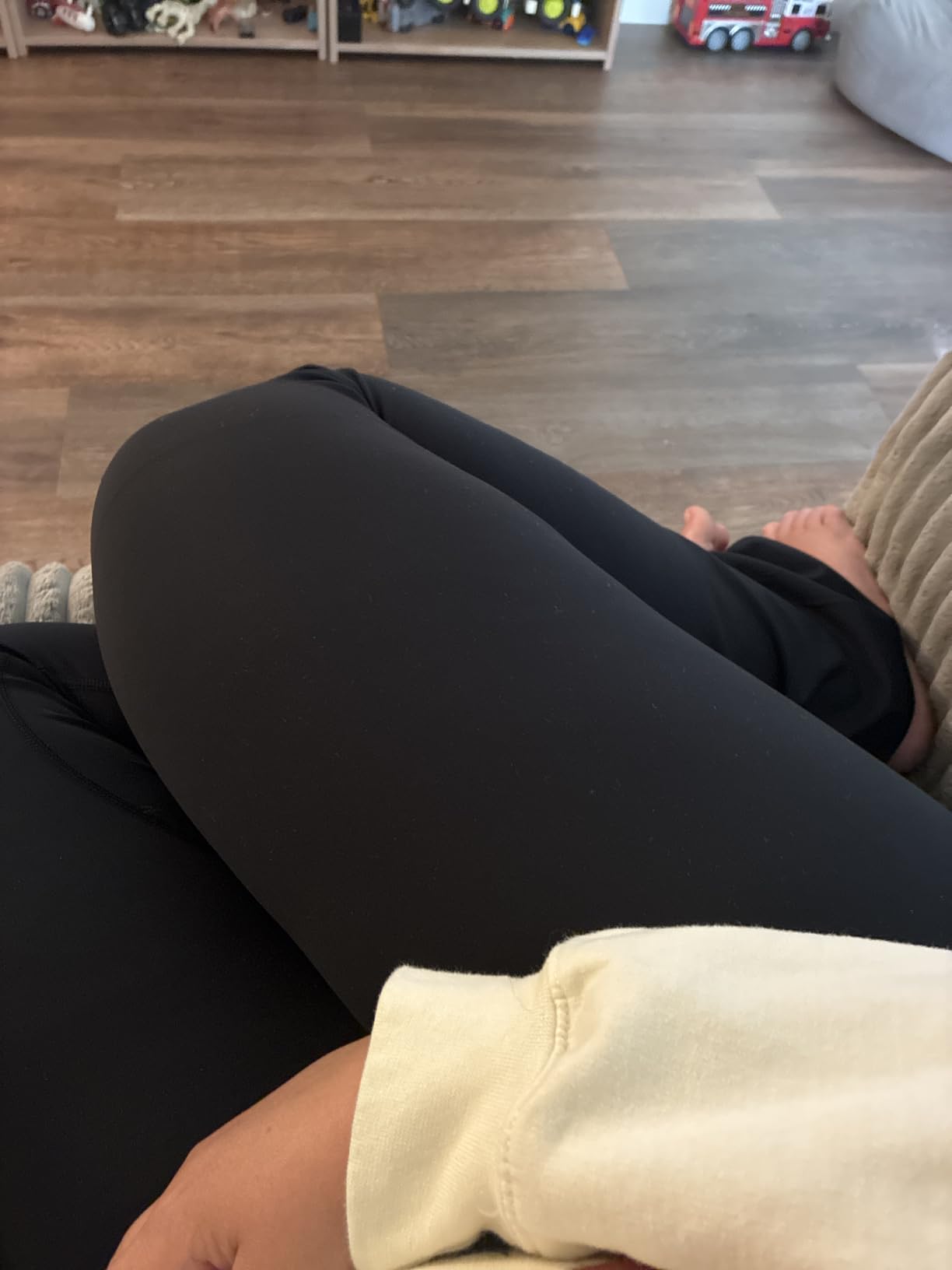 TOPYOGAS Women's Casual V Crossover High Waisted Flare Yoga Pants customer photo 1