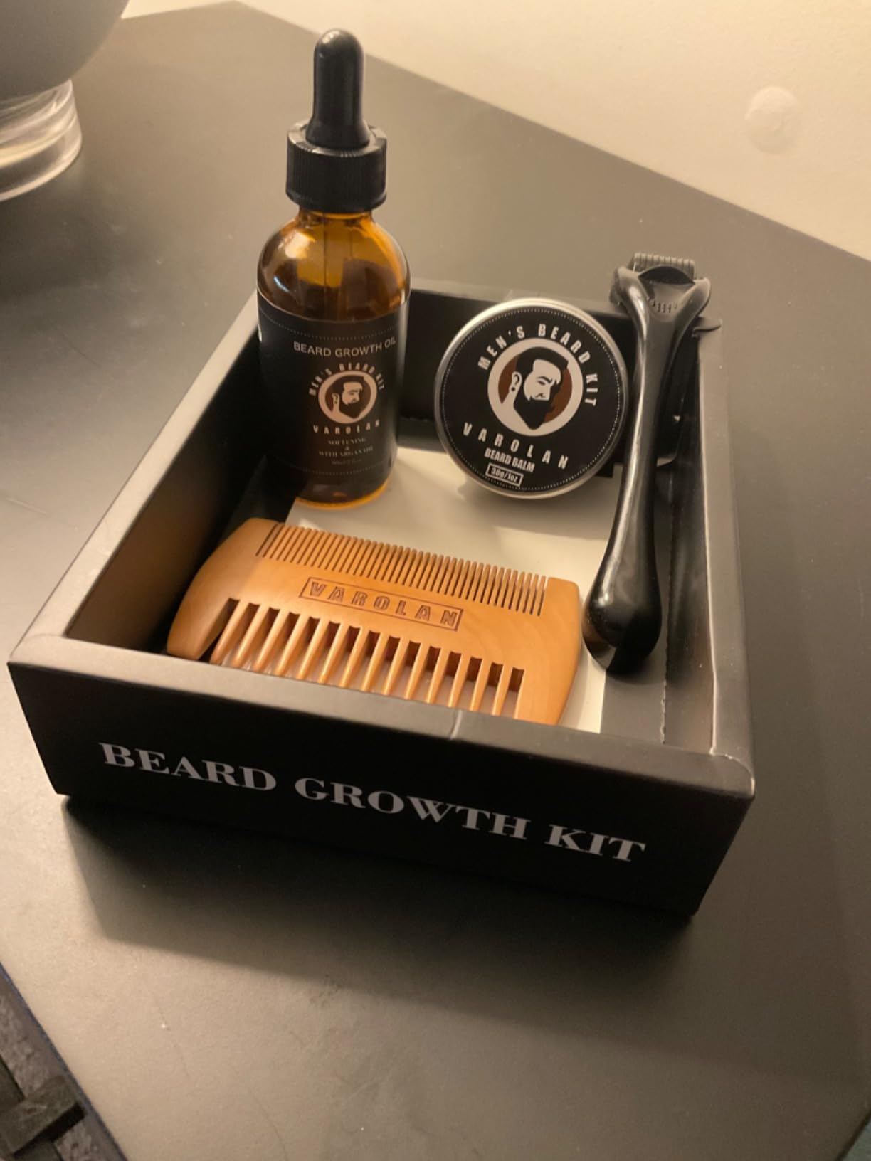 Varolan Beard Growth and Grooming Kit - Growth Oil (2Oz), Balm, Comb, E-book, Storage Bag, Mustache Mens Gift Set for Him customer photo 2