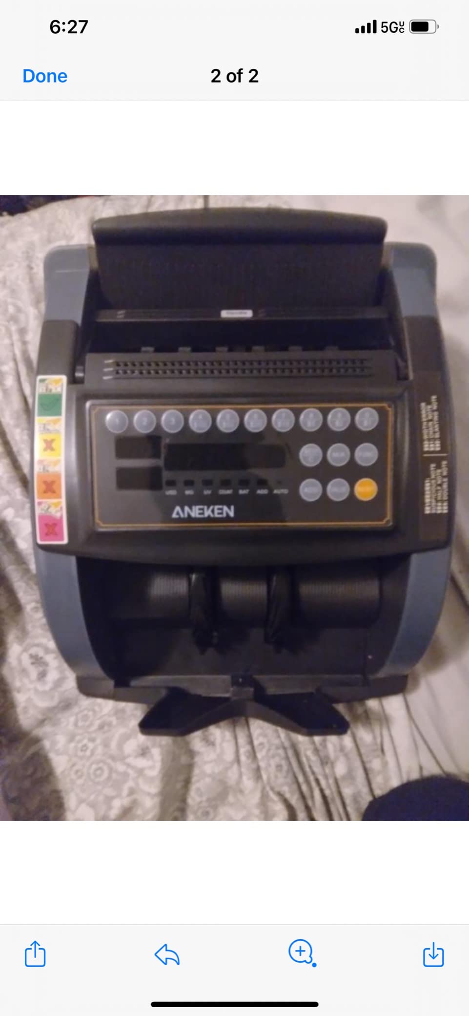 Aneken Money Counter with Value Count, UV/MG/IR/MT/DD Counterfeit Bill Detection for USD EUR with Count/Add/Batch/Auto/Manual Modes, Cash Counter with External LCD Display for Small Business & Office customer photo 1