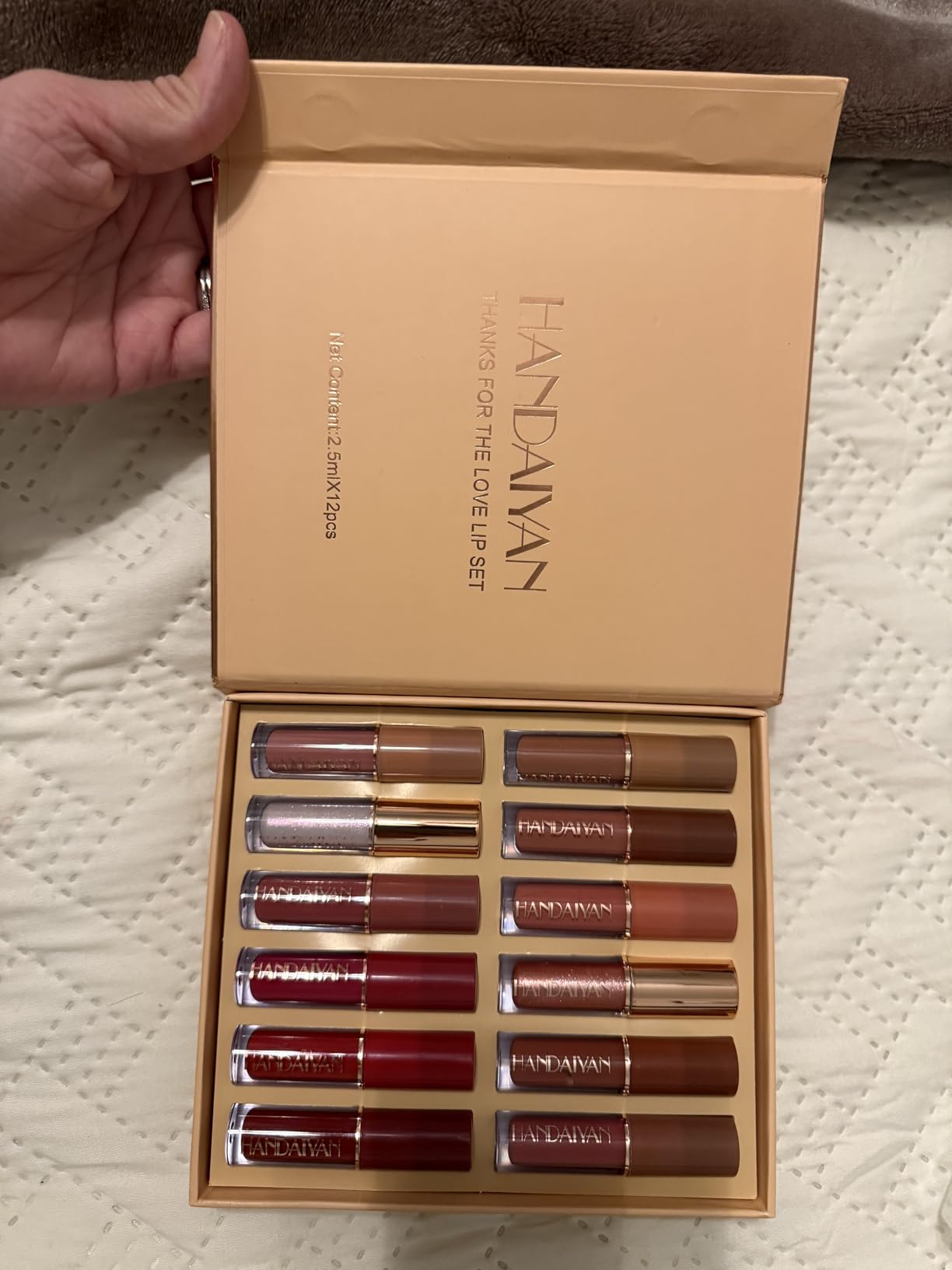 12 Colors Matte & Glossy Liquid Lipstick Set – Book Style Gift Kit for Women & Girls – Long Lasting Waterproof Lip Gloss with Nude, Pink, Red Shades, Non-Sticky, Transfer-Proof Lip Stain (Set A) customer photo 1