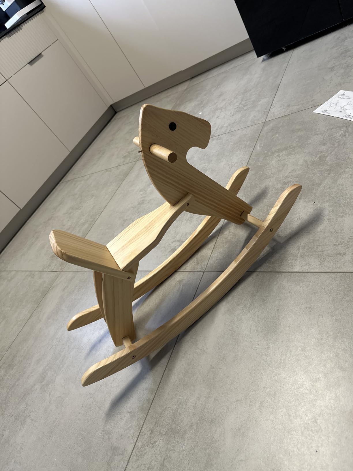 Kids Wooden Rocking Horse, Boy & Girls Ride-On Toy with Foot Pedal customer photo 2