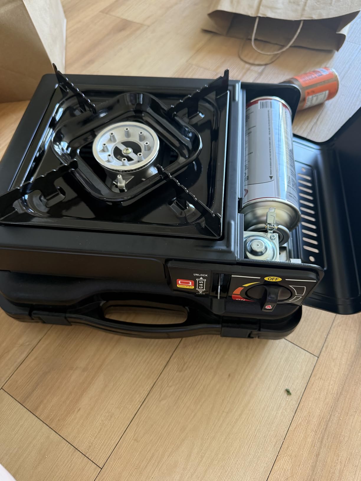 SHINESTAR 7800 BTU Dual Fuel Camping Stove, Propane Portable Gas Stove customer photo 2