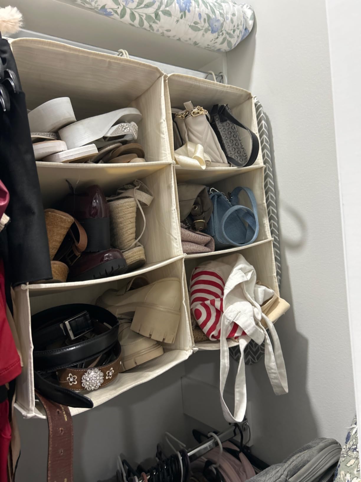 StorageWorks Hanging Closet Organizer, 6-Shelf with 2-in-1 Design, Ivory customer photo 1