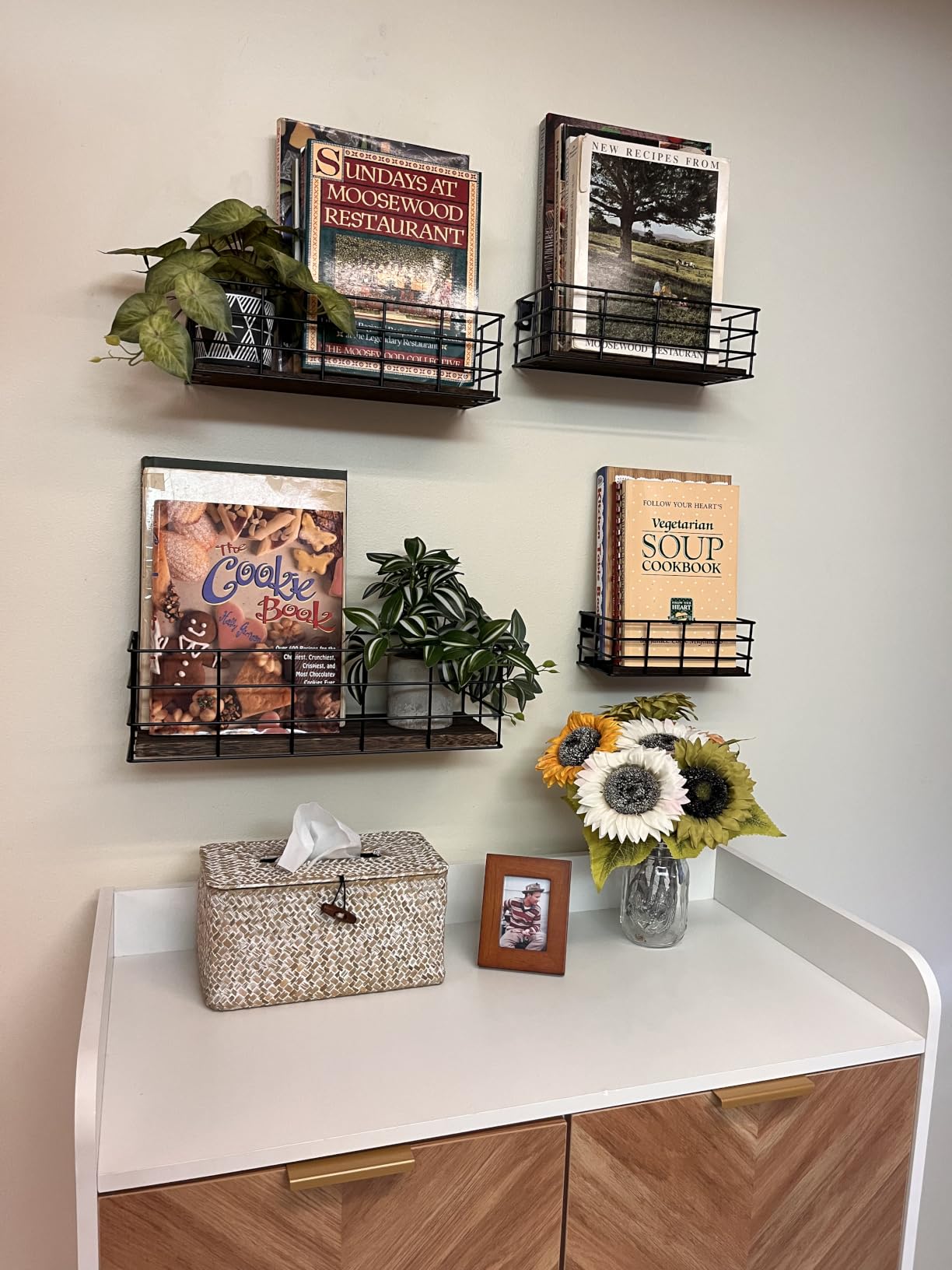 Fixwal Wire Frame Floating Shelves for Wall Storage 4 Different Sizes customer photo 2