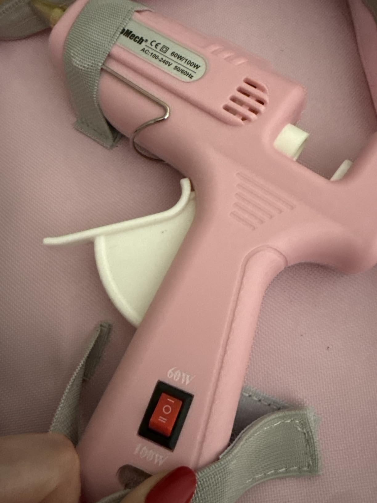 ROMECH 60/100W Dual Temp Hot Glue Gun and Sticks Set, Full Size with Case customer photo 2