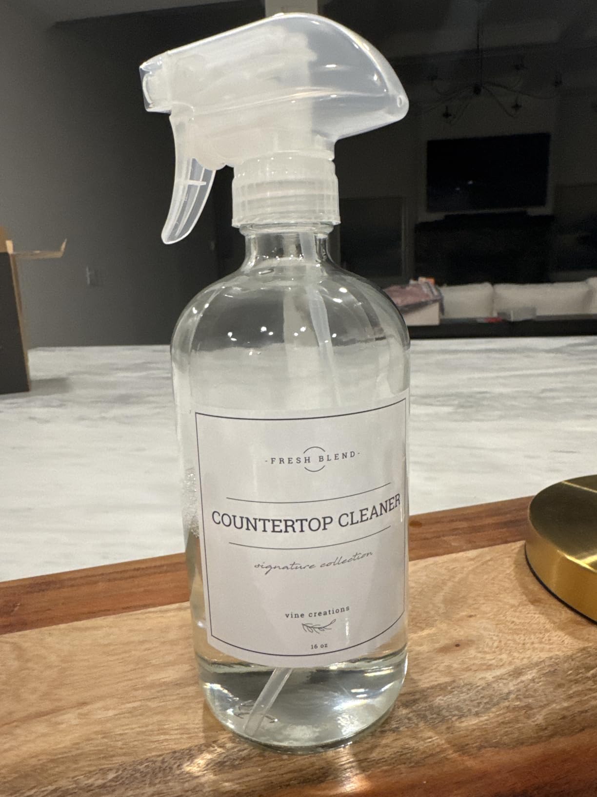 Vine Creations Amber Glass Spray Bottles, 2 Pack Glass Refillable Bottles for Cleaning solutions, 16 oz Spray Bottle for Cleaning, Mister Spray Bottle, Amber Spray Bottles with Waterproof Labels customer photo 2