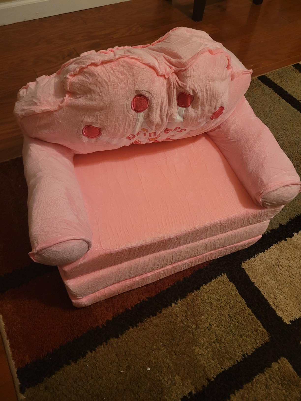 MOONBEEKI Kids Couch Fold Out, Foldable Princess Chair for Toddlers, Pink customer photo 1