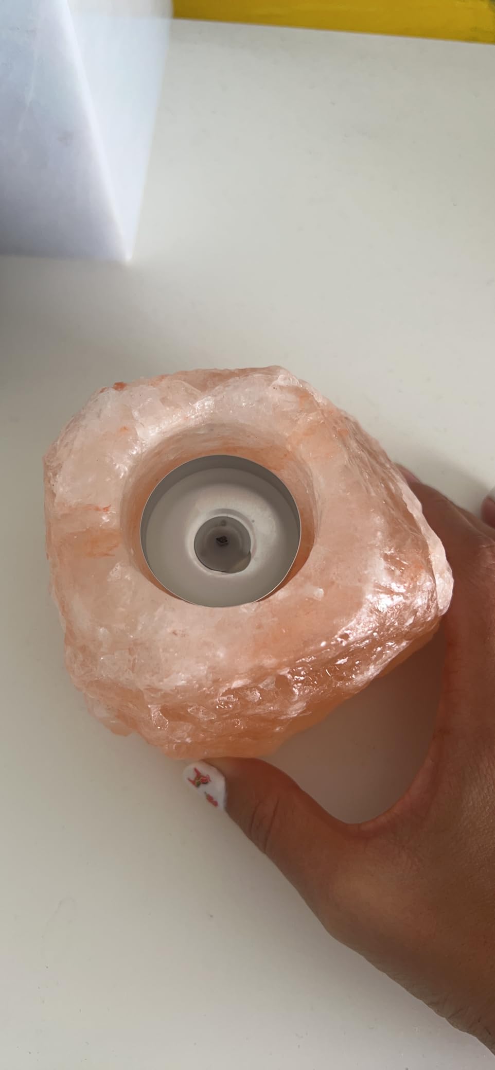 Himalayan Glow Candle Holders, Himalayan Salt Tea Light Candle Holders - 6 Pack customer photo 1