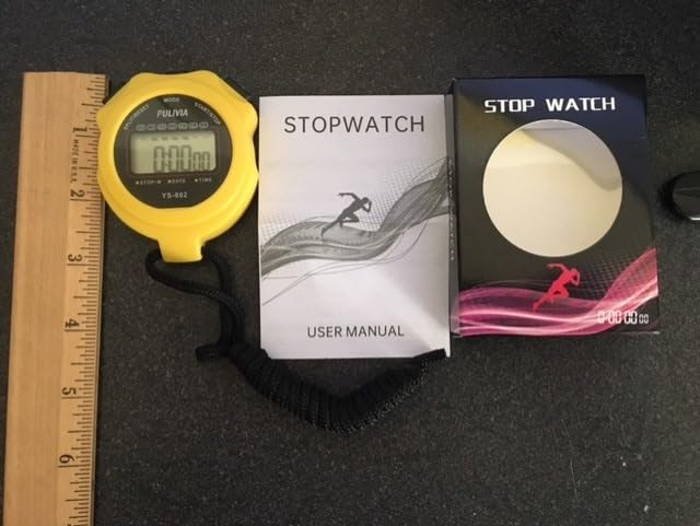 Stopwatch Timer, Digital Stop-Watch for Sports, Black | Multi-function Stopwatch with Single Split/Lap Timing, Button Beep Alarm Clock, Ideal for Coaches Kids PE-teacher customer photo 2