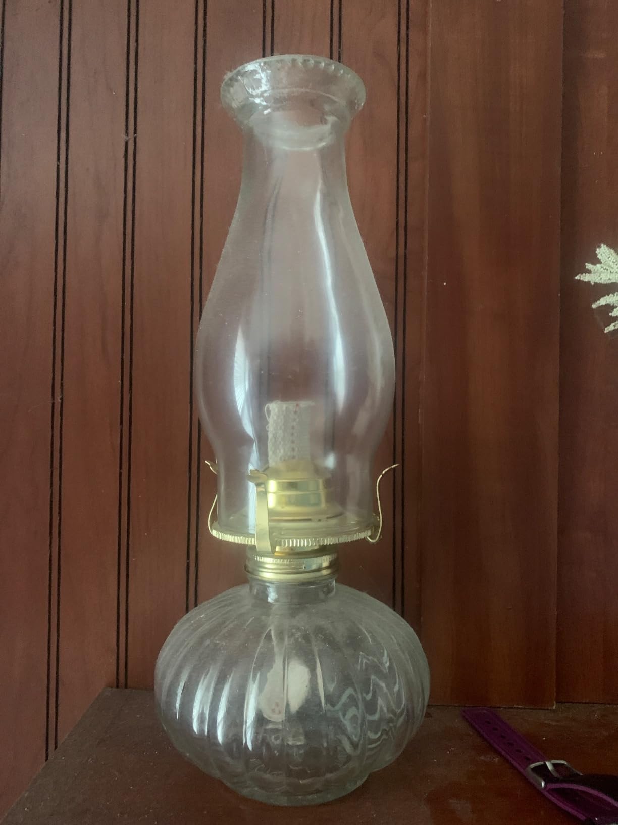 Oil Lamp Glass Kerosene (Large), Kerosene Oil Lantern for Rustic Decor Style, Hurricane Lamp, Oil Lamps for Indoor Use Decor Lighting, Lantern Lamp. customer photo 2