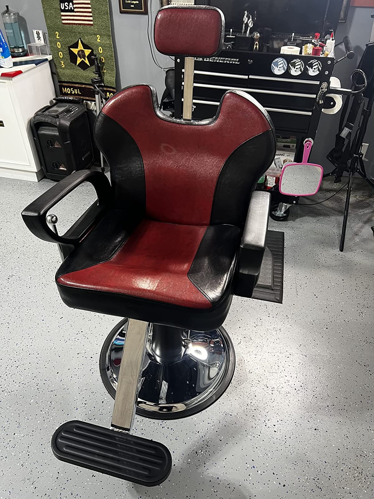 Artist hand Barbers Chairs, Heavy Duty Hydraulic Reclining Salon Chair | All Purpose, Extra Wide, Adjustable Height & Headrest, Beauty Salon & Spa Equipment for Hair Stylist, Barbers customer photo 2