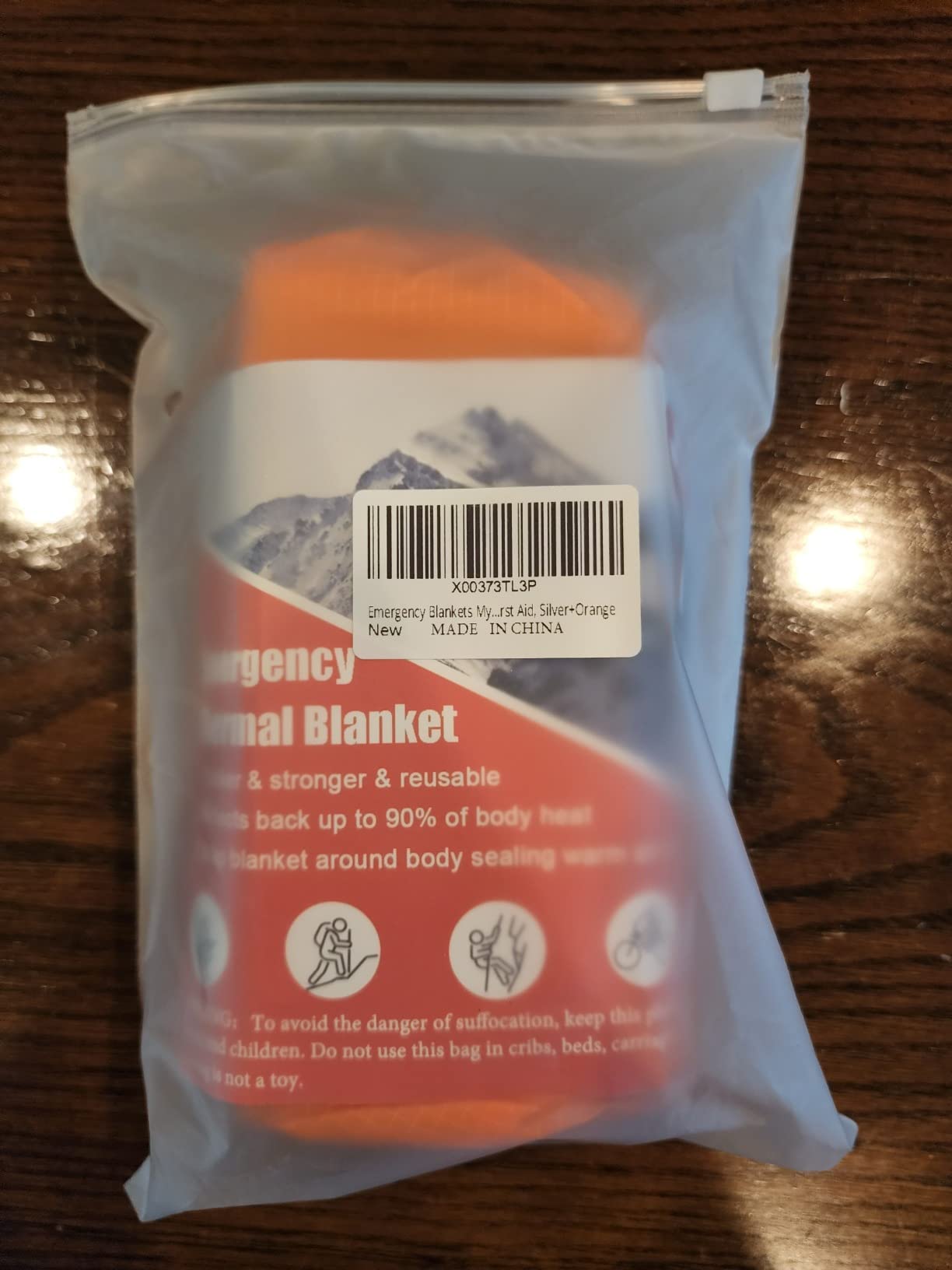 ANLOKE Emergency Blankets Mylar Thermal Blanket,(10 Pack) of Gigantic Space Blanket 84 * 64 in. Survival Blankets Heavy Duty Camping Gear,First Aid customer photo 1