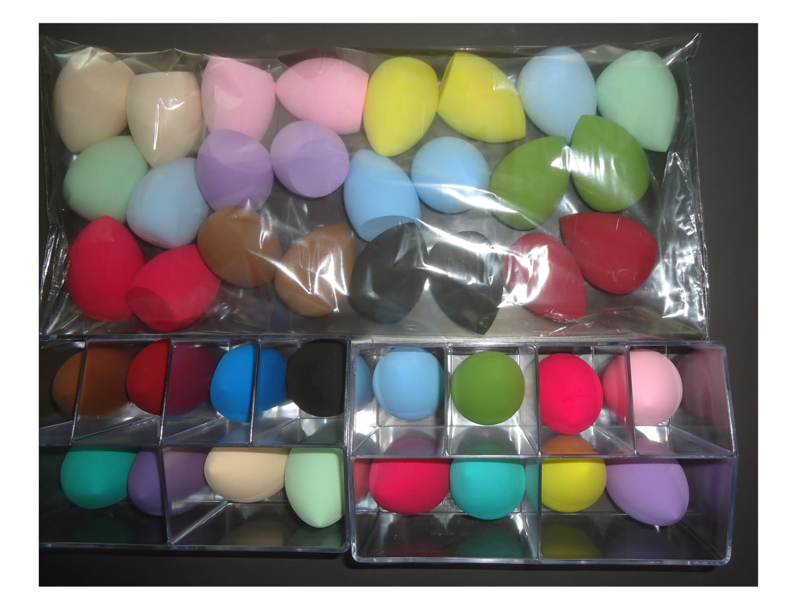 12 Pieces Professional Makeup Sponge Set,Latex Free Flawless Soft Setting Face Puffs,Multicolor Beauty Sponge Blender Cosmetic Applicator for Powder,Liquid,Facial Makeup Tools customer photo 1