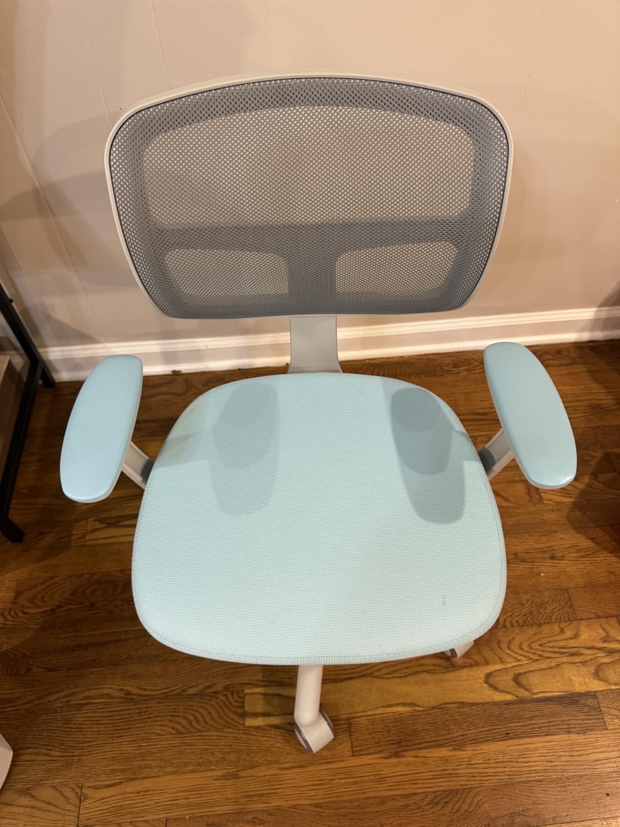 Costzon Kids Desk Chair, Adjustable Children Study Computer Chair with Arms & Wheels, Student Swivel Rolling Task Chair, Ergonomic Kids Office Chair for Boys Girls Age 4-12, Home Bedroom School, Blue customer photo 1