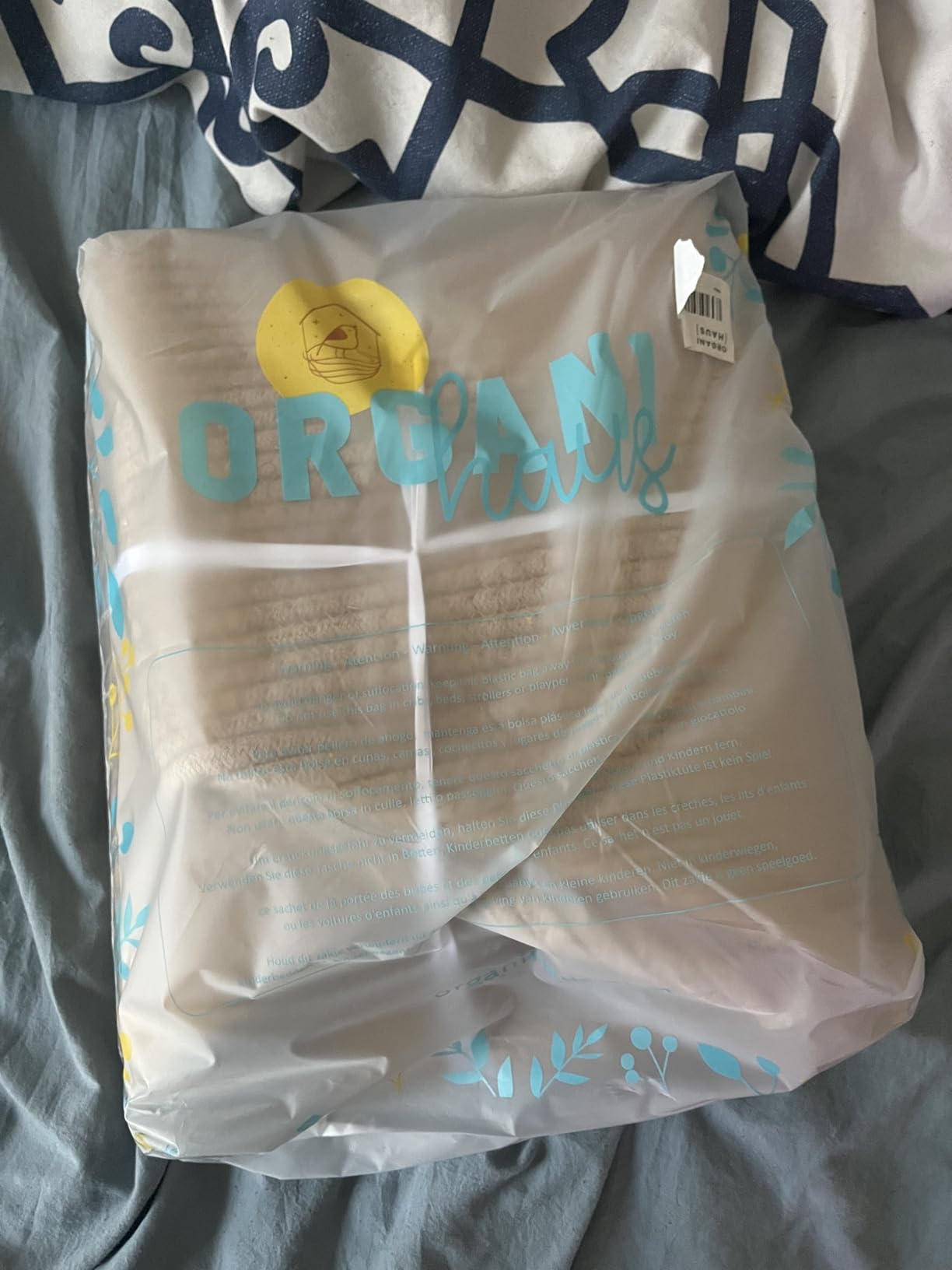 OrganiHaus Rainbow Laundry Basket & Hamper, Nursery Playroom 52L customer photo 2