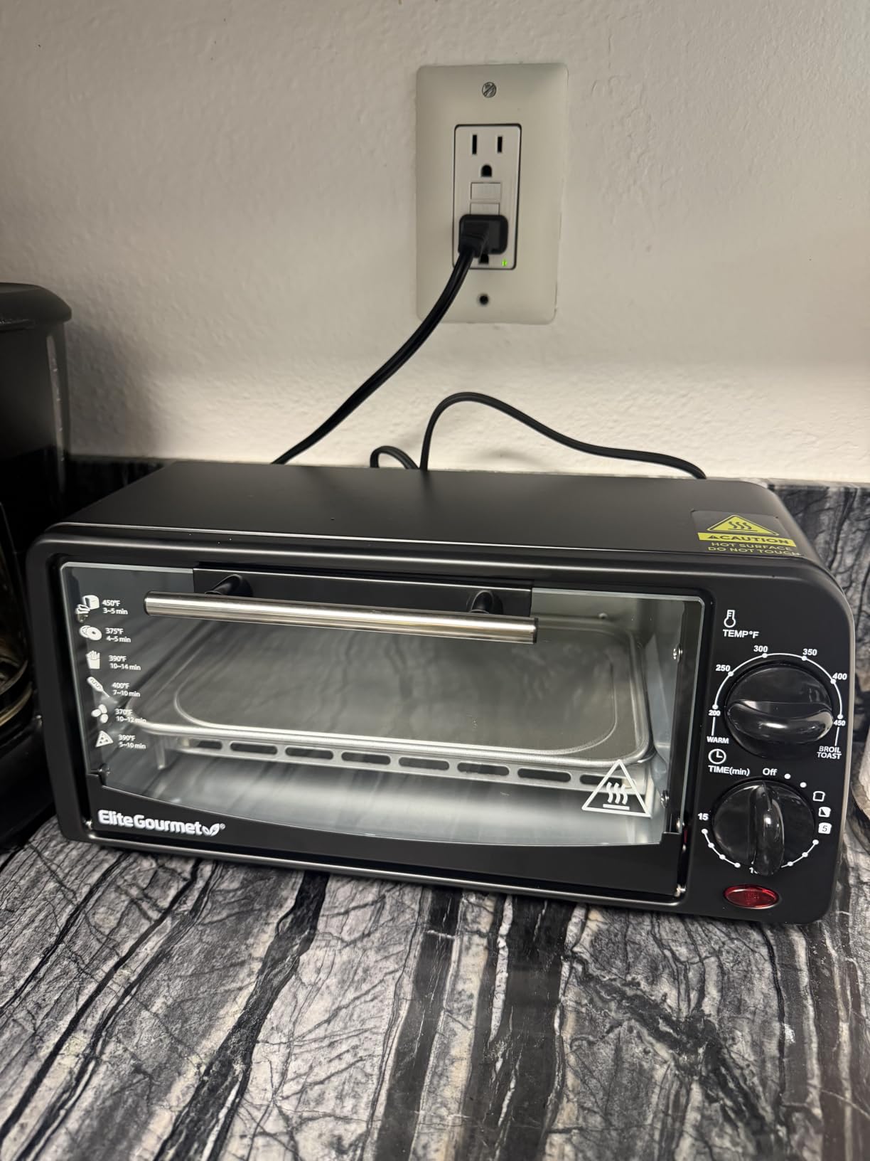 Elite Gourmet ETO236 Compact 2-Slice Toaster Oven, 15-Min Timer, Black customer photo 2