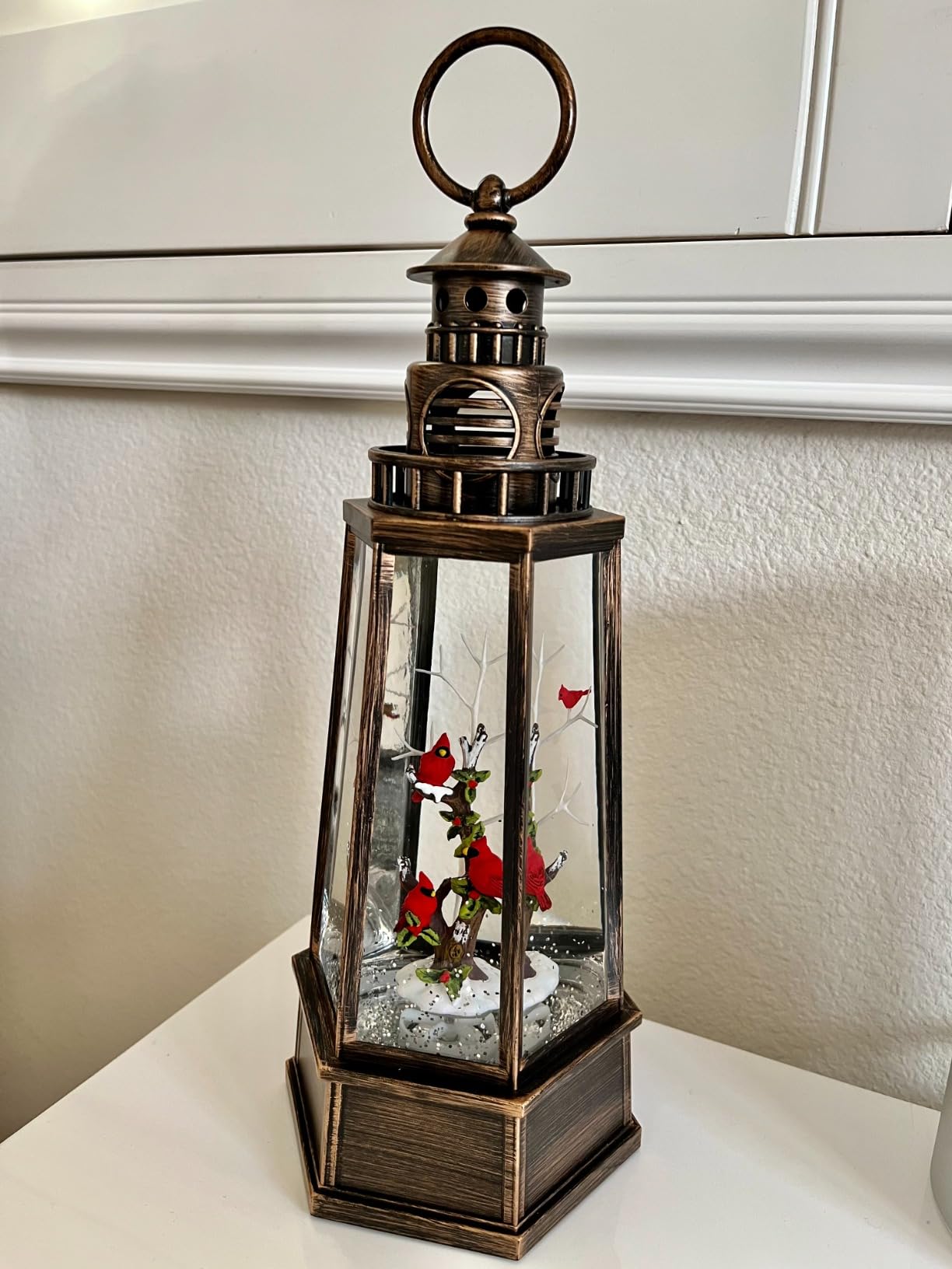 Musical Christmas Tree Snow Globe with Timer, Decorative Trains Rotate with Music, Christmas Ornaments Music Box for Friends, Women, Adults, 12.7'' customer photo 1