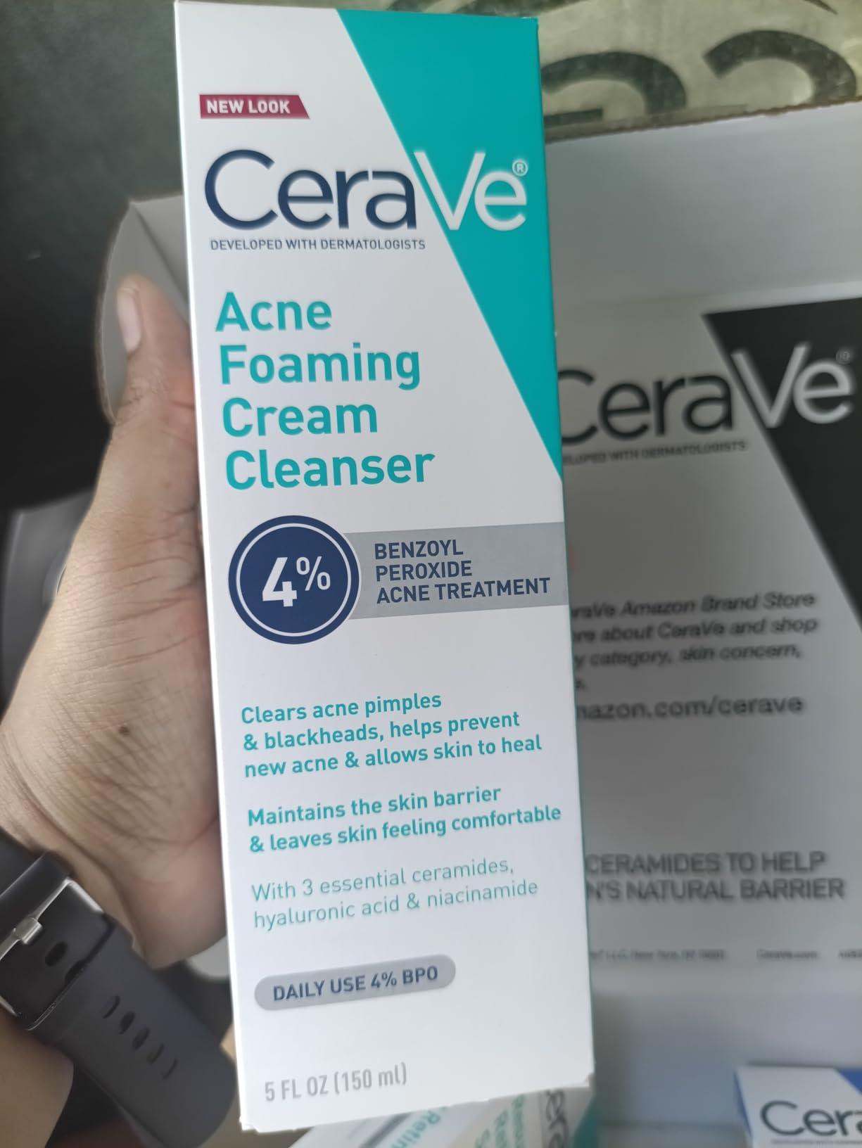 CeraVe Acne Skin Care Set, Foaming Cleanser + Retinol Serum + AM&PM Lotion customer photo 1