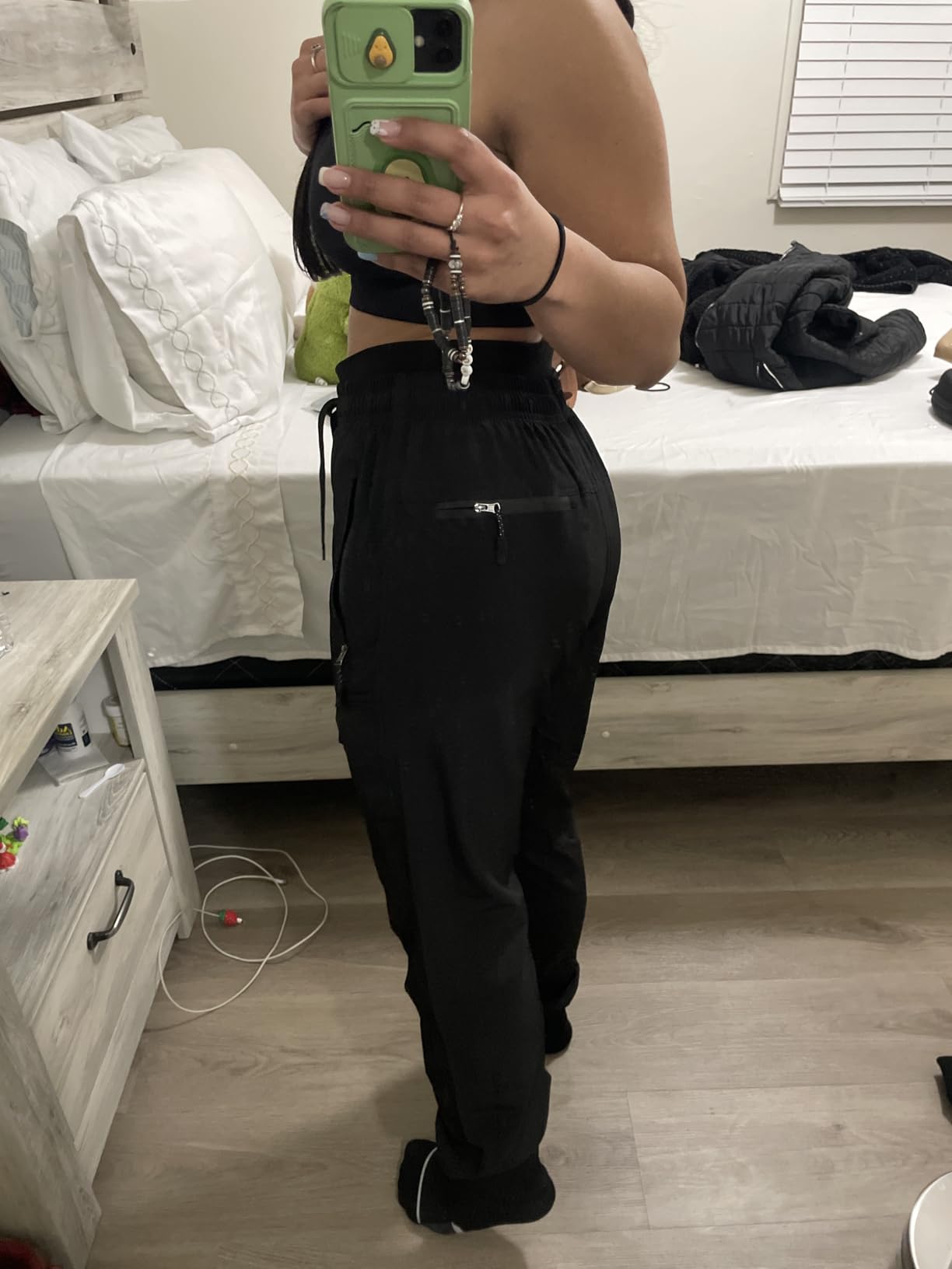 Singbring Women's Athletic Hiking Cargo Joggers Pants Outdoor Workout Lightweight Quick Dry UPF 50 Zipper Pockets customer photo 2