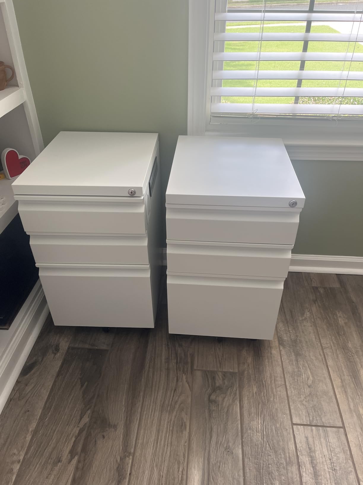 Letaya 3 Drawer Mobile File Cabinet with Lock,Under Desk Metal Filing Cabinets for Home Office Organizer Letters/Legal/A4((Fully Assembled-Black) customer photo 2