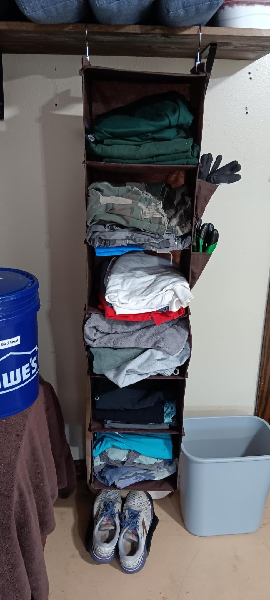 YOUDENOVA Hanging Closet Organizer and Storage, 6-Shelf, 2 Packs, Grey customer photo 2