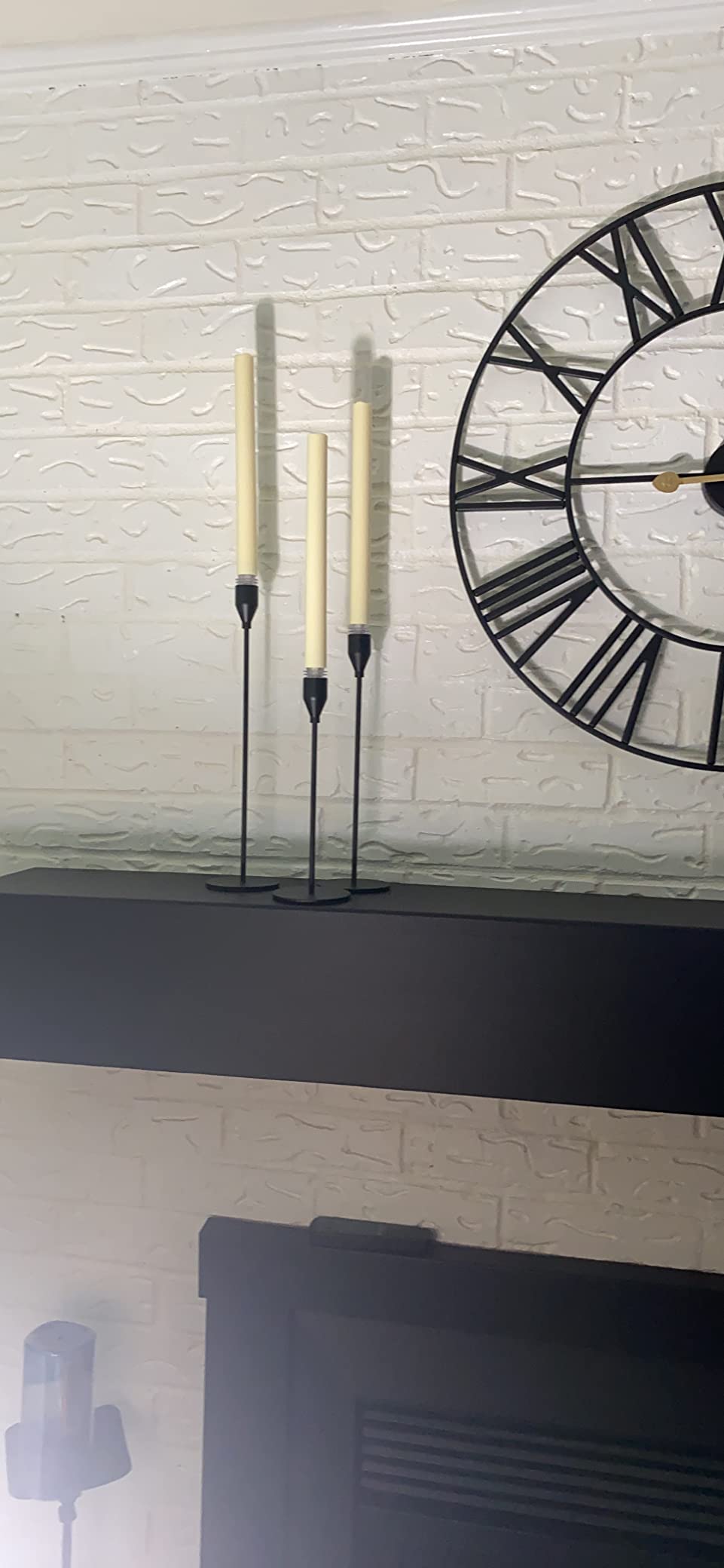 NLBTW Black Candlestick Holders, Set of 3 Tall Metal Taper Candle Holder customer photo 1