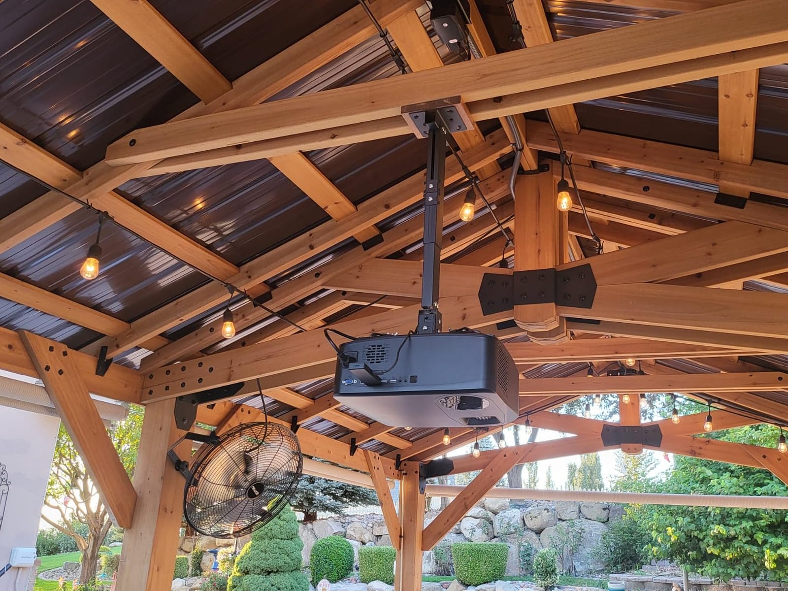 Backyard Discovery Norwood 16 ft. x 12 ft. Cedar Wood Gazebo,Thermal Insulated Steel Roof, Durable, Supports Snow Loads and Wind Speed, Rot Resistant, Backyard, Deck, Garden, Patio customer photo 2