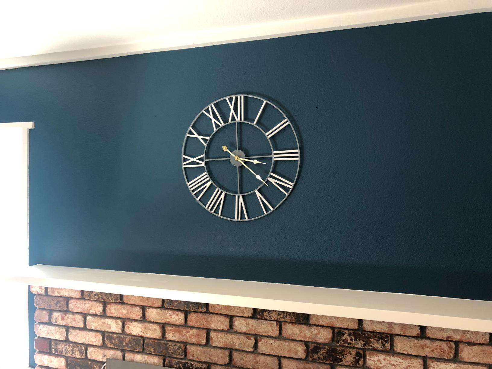 Sorbus Big Wall Clock, Roman Numeral Decor, Battery Operated (24