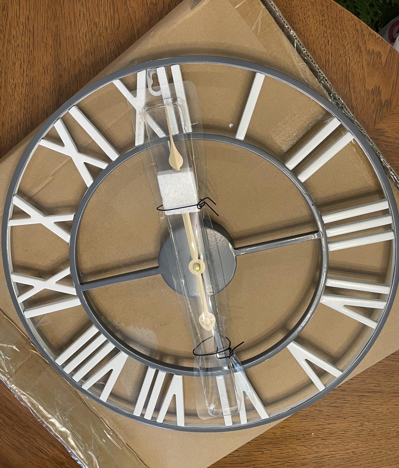 Sorbus Big Wall Clock, Roman Numeral Decor, Battery Operated (24