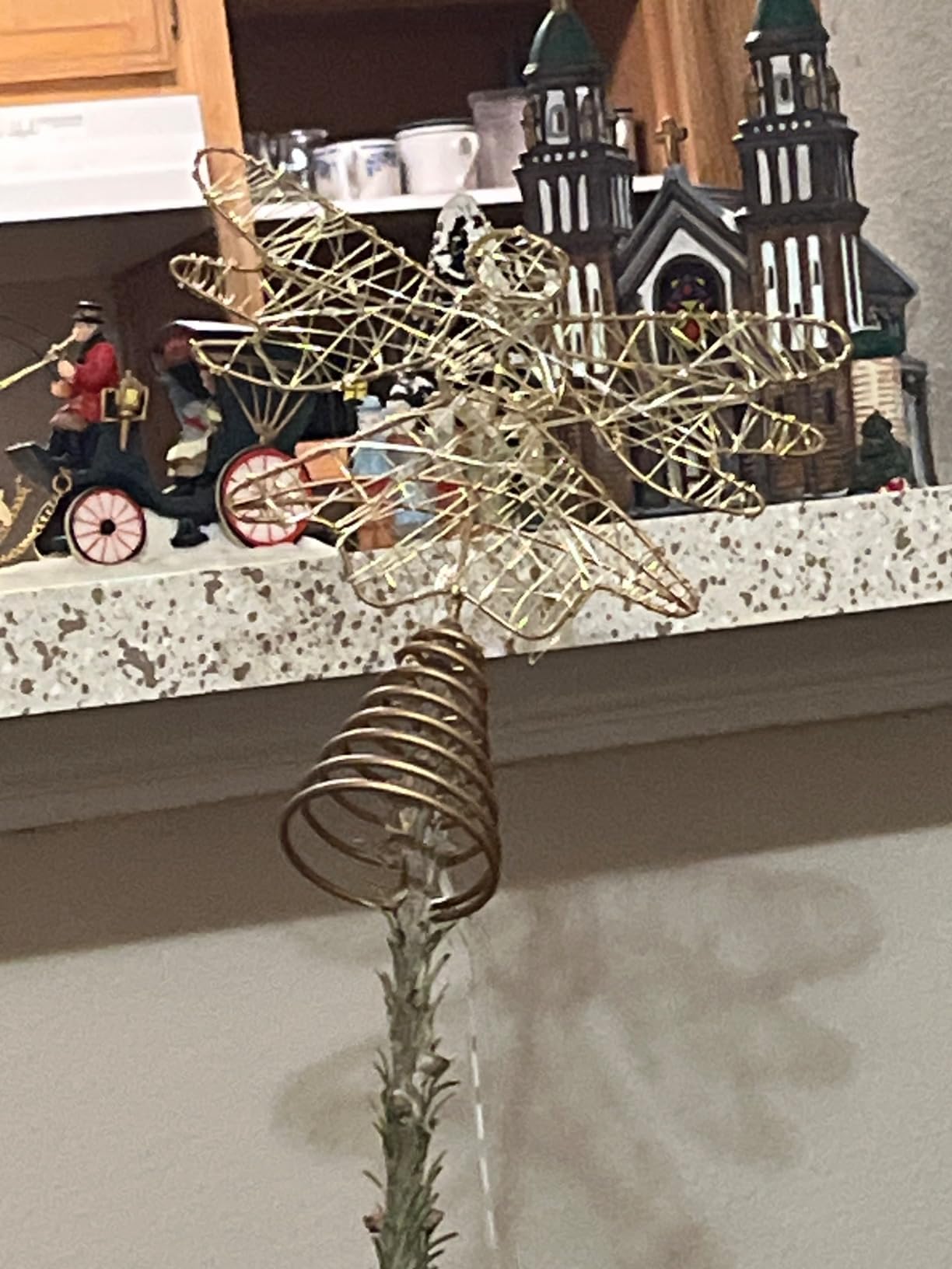 Lewondr Christmas Star Tree Topper, 14.6