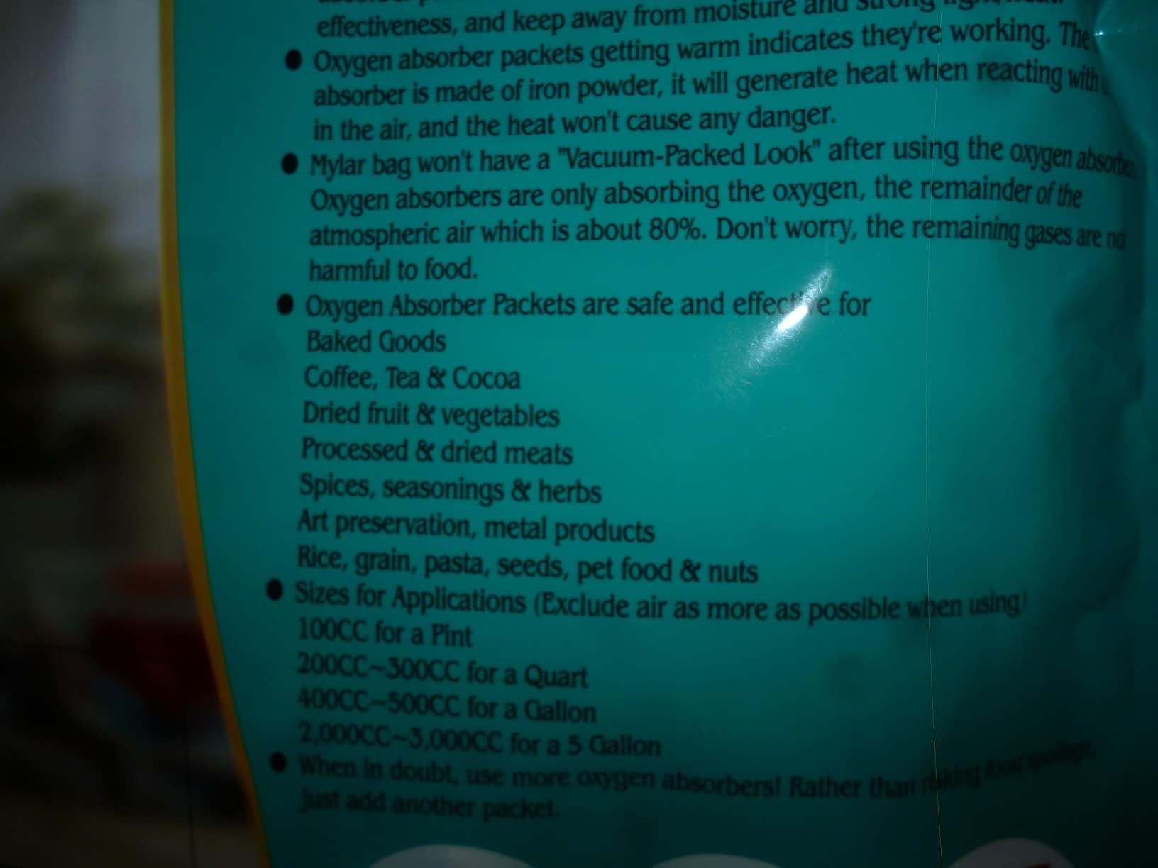 50pcs Mylar Bags for Food Storage With Oxygen Absorbers, 15 Mil Extra Thick Mylar Bags, 4 Size Set(5 Gallon, 2 Gallon, 1 Gallon, 1 Quart)2500cc and 400cc Oxy-Sorb (Individually Sealed) customer photo 2