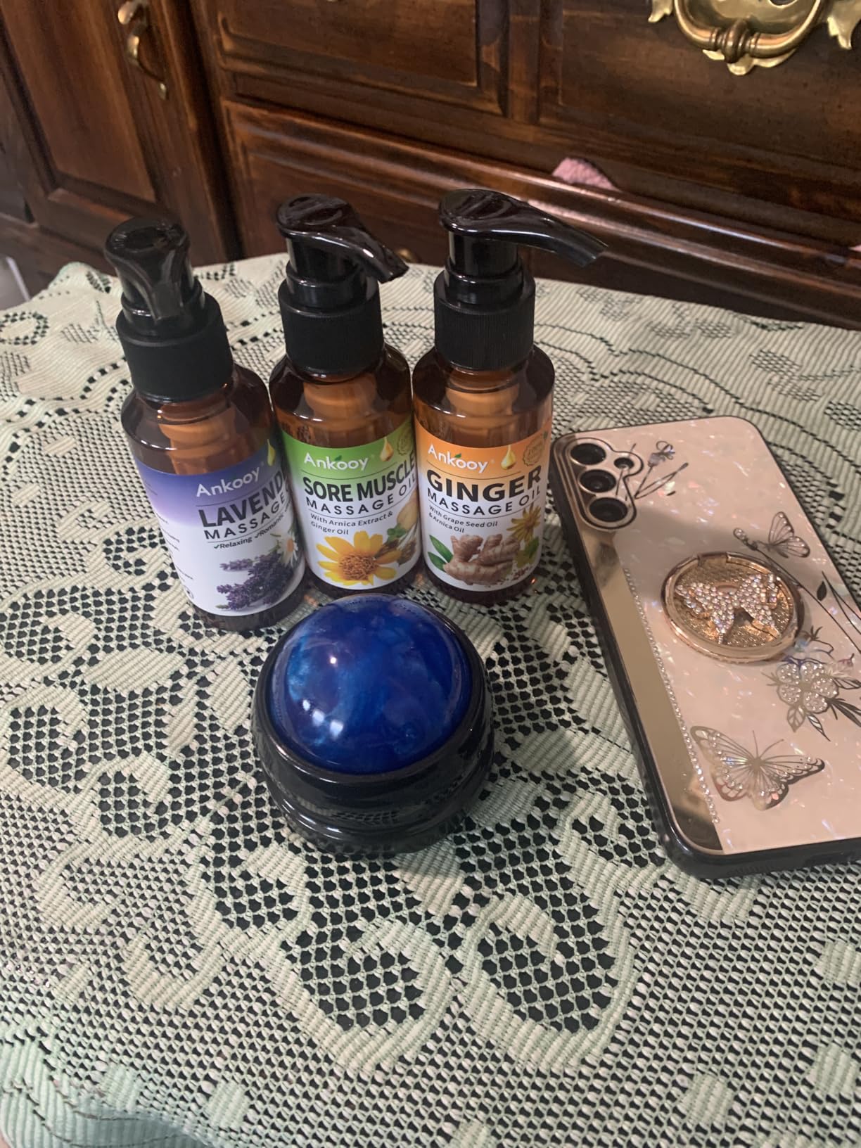 3 Pack Massage Oil for Massage Therapy,Sore Muscle Arnica Oil & Relaxing Lavender Oil & Ginger Oil Lymphatic Drainage & Massage Ball,Massage Kit Gifts for Women Men,Spa Gifts Birthday Gifts for Women customer photo 2