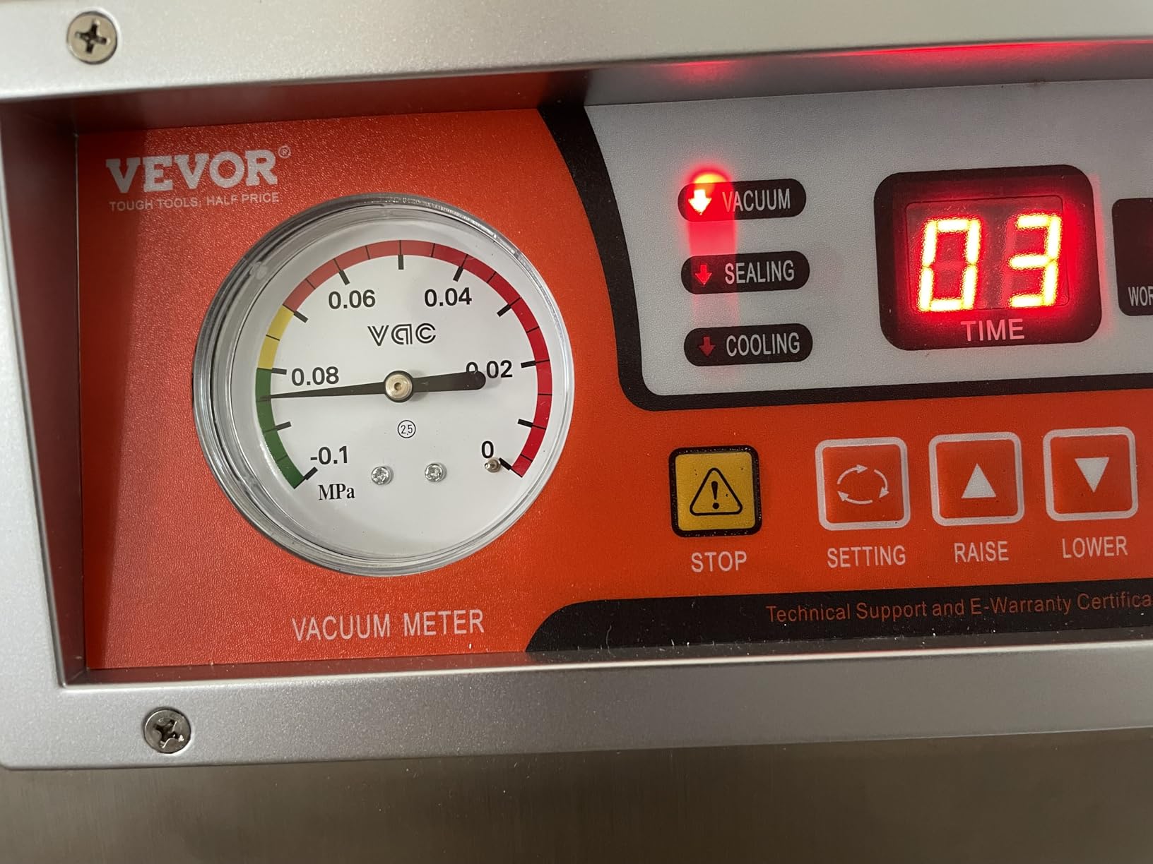 VEVOR Chamber Vacuum Sealer 260W Sealing Power 10.2 Inch Sealing Length customer photo 2