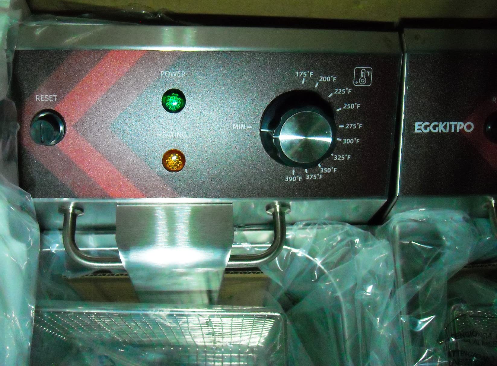 EGGKITPO Deep fryers Commercial Deep Fryer 12L x 2 Large Dual Tank Electric Countertop Fryer for Restaurant with 2 Frying Baskets and Lids, 1800W x 2, 120V customer photo 2