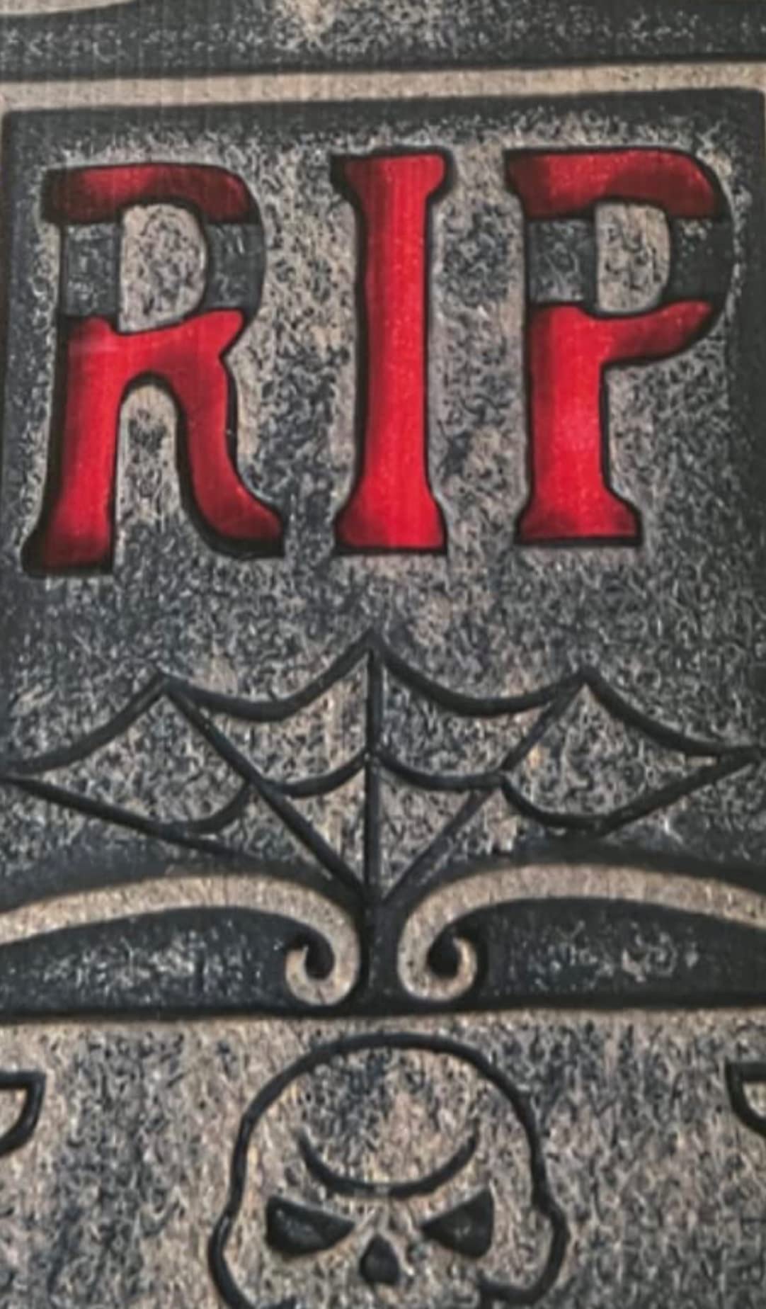 17in Tombstones Yard Sign with Stakes, 6PCS Graveyard Halloween Decorations Scary Gravestone Headstone Lawn Signs Halloween Decor Halloween Tombstones & Cemetery Decorations Waterproof(Large) customer photo 2