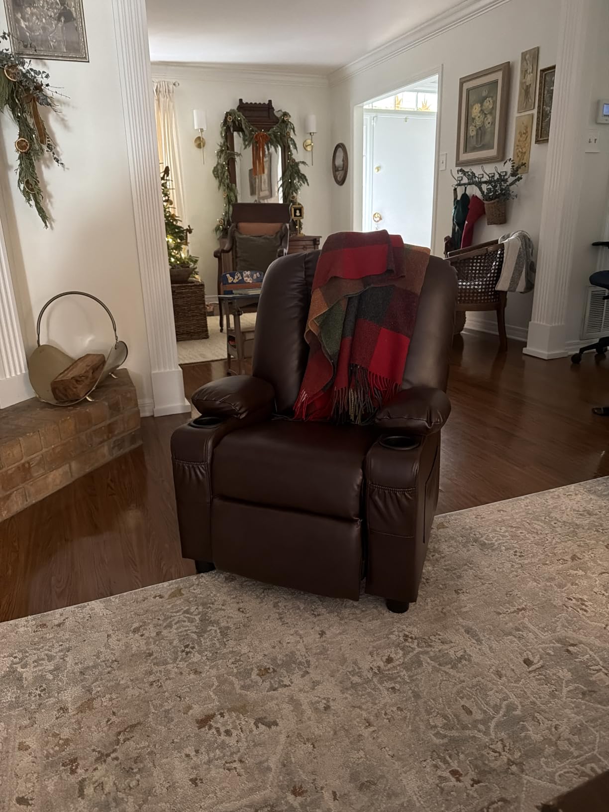 MCombo Big Kids Recliner for Ages 3+, Toddlers Recliner Sofa 7322 (Beige) customer photo 1