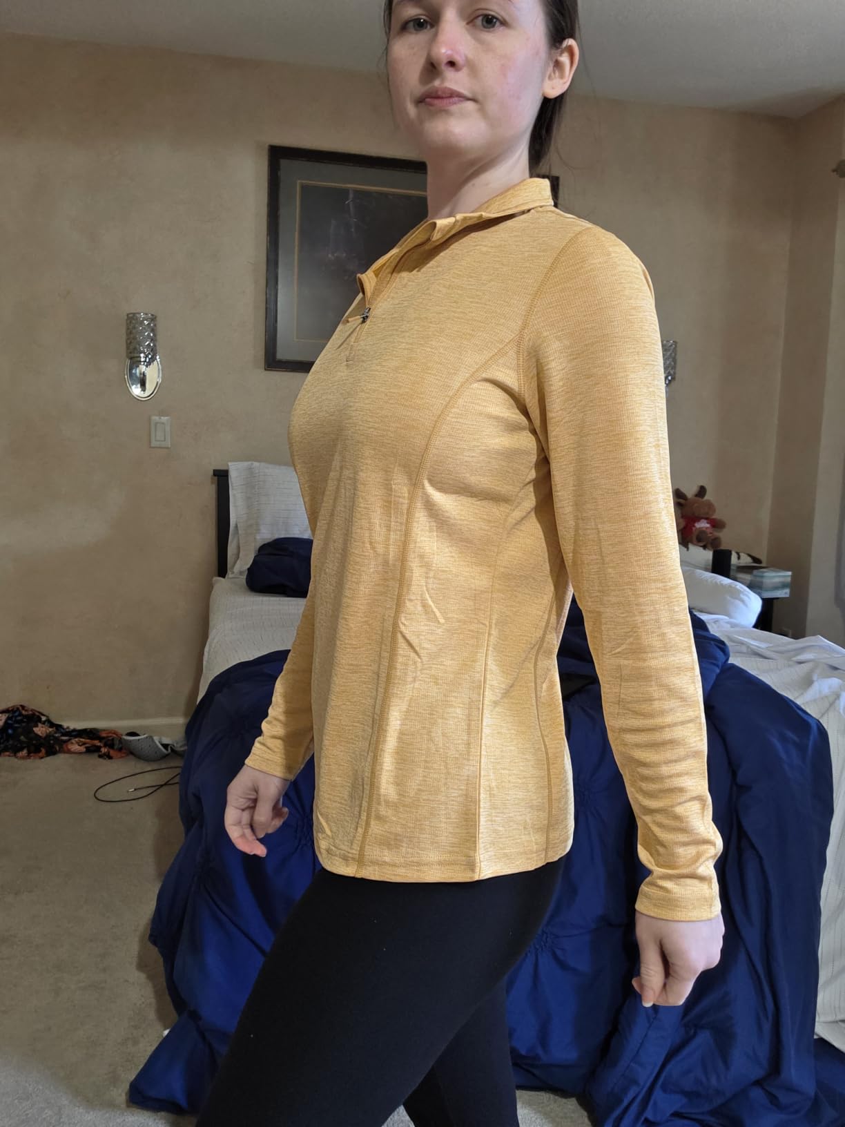 MAGCOMSEN Women's UPF 50+ Sun Shirts Long Sleeve 1/4 Zip Pullover Quick Dry Workout Hiking Tops Running Athletic Shirts customer photo 1