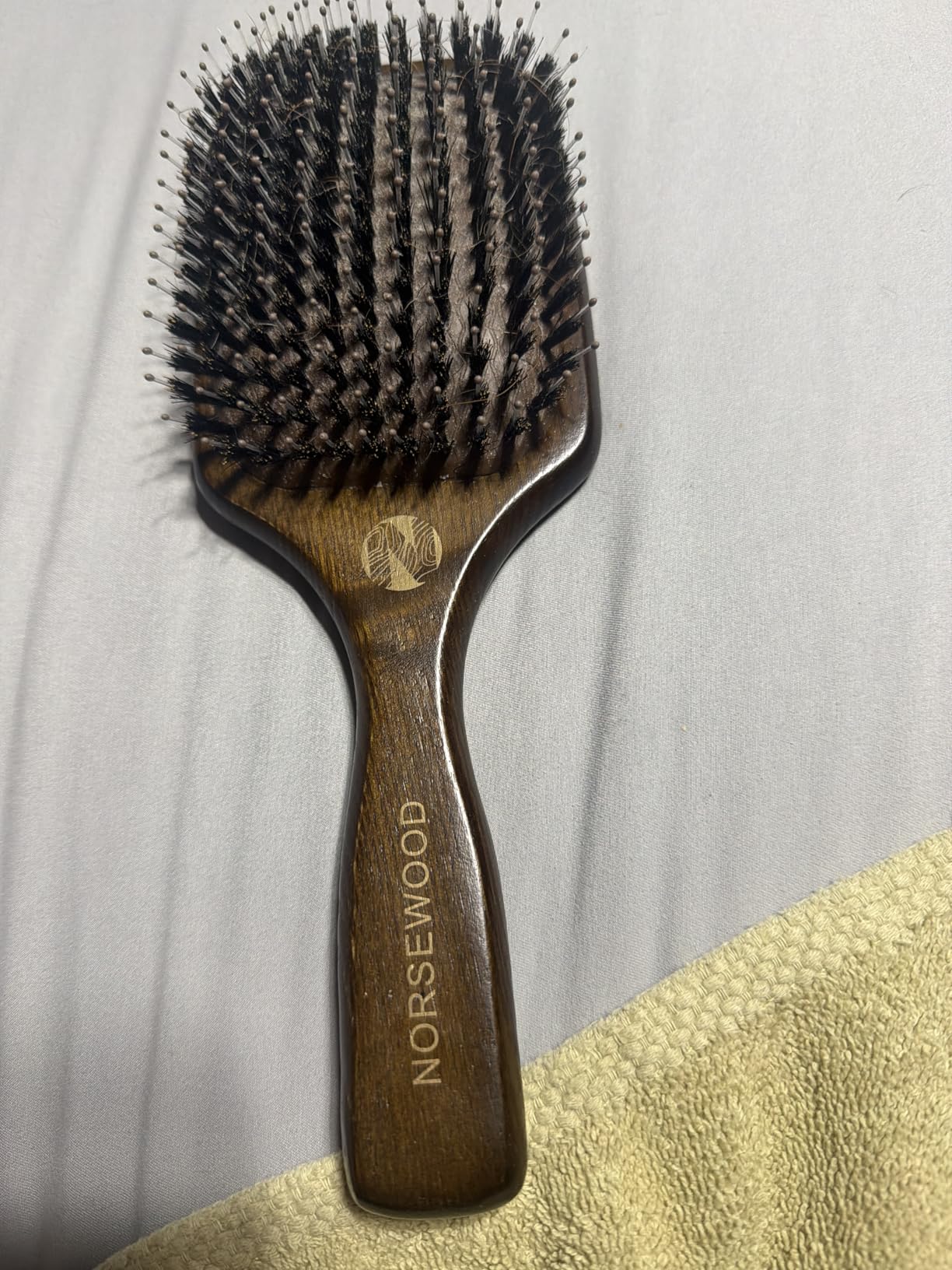 Boar Bristle Hair Brush Set, Soft Bristle Detangler for Enhancing Shine customer photo 1