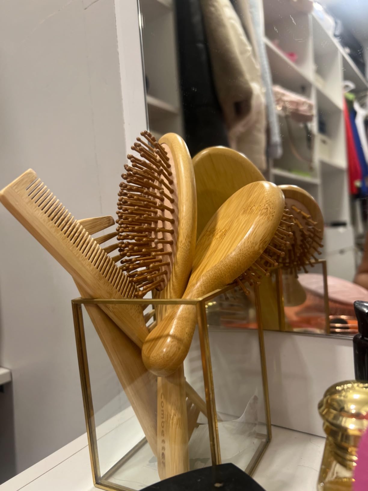 Bamboo Hair Brush and Comb Set for Hair Growth & Scalp Massager customer photo 1