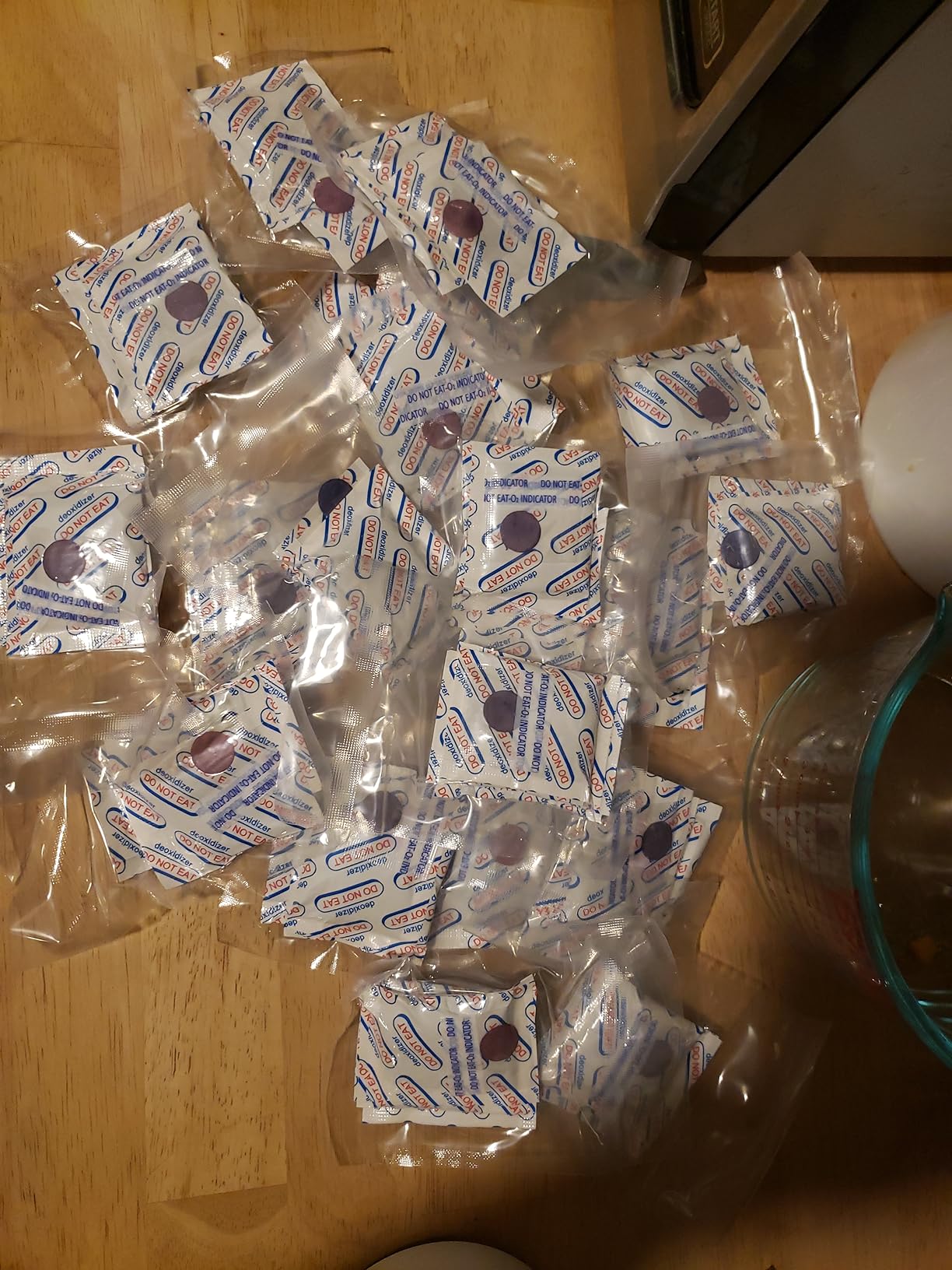 700cc Food Grade Oxygen Absorbers -100 Packs (5 x 1 Vacuum Bag) for Storage, Packet Long Term Freshness - O2 Absorber Canning & Preserving Blue,pink customer photo 1